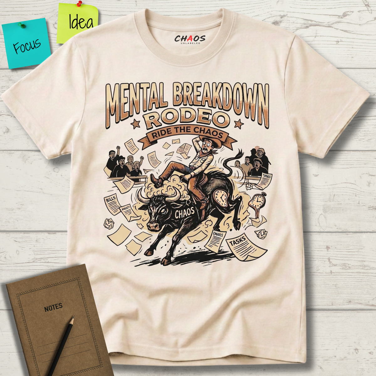 Mental Breakdown Rodeo. Ride the Chaos T-Shirt