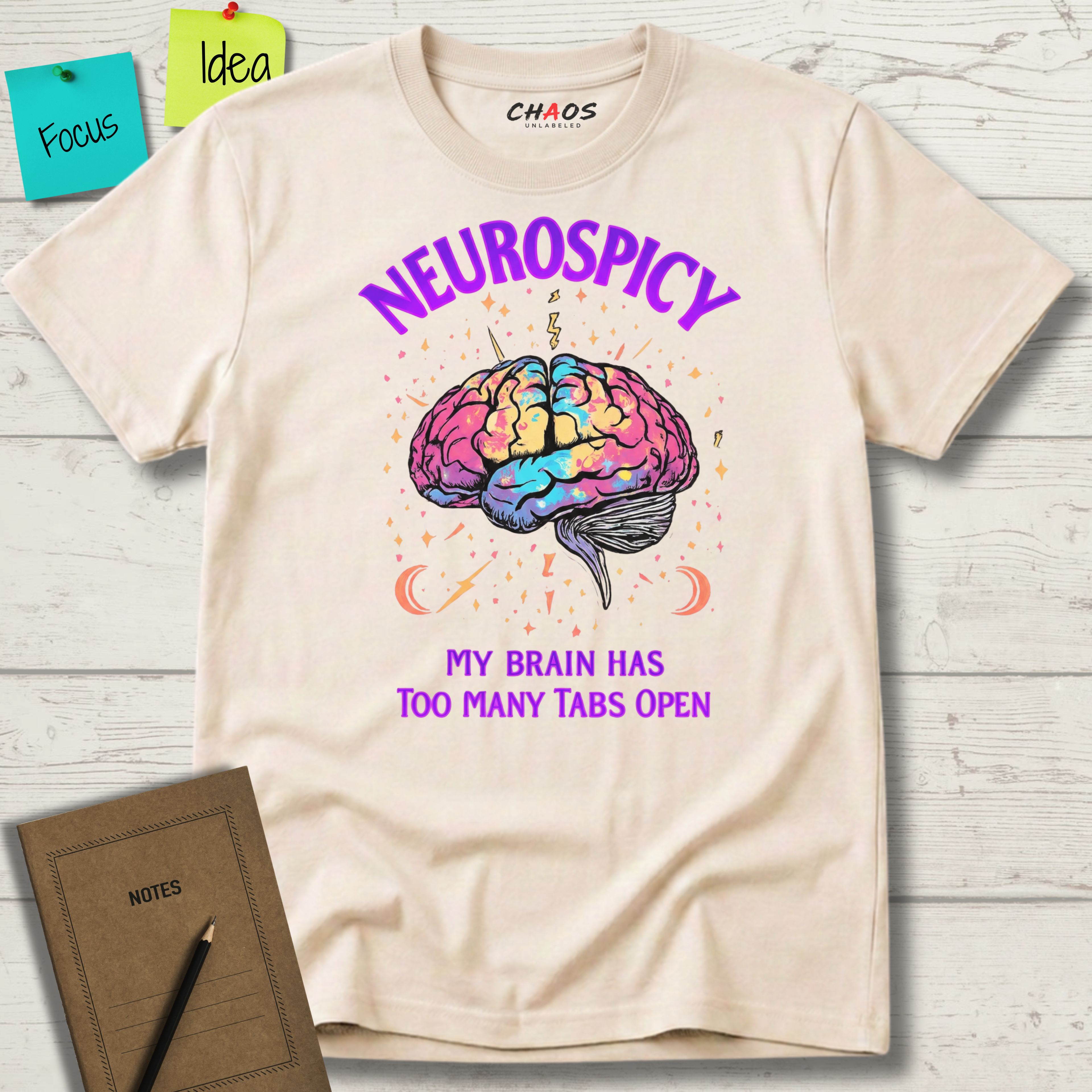 Neurospicy My Brain Has Too Many Tabs Open T-Shirt