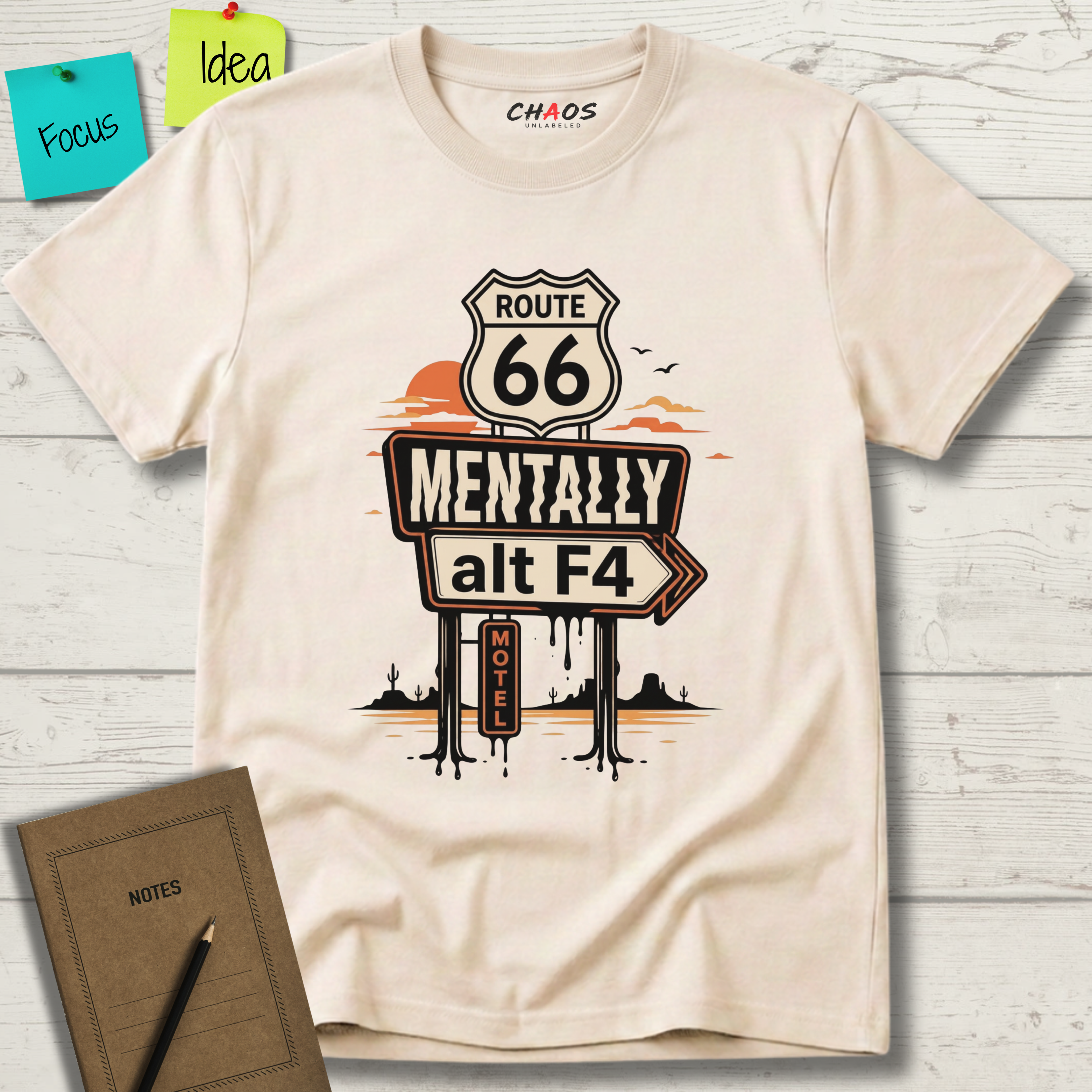 MENTALY ALT F4 ROUTE 66 T-SHIRT