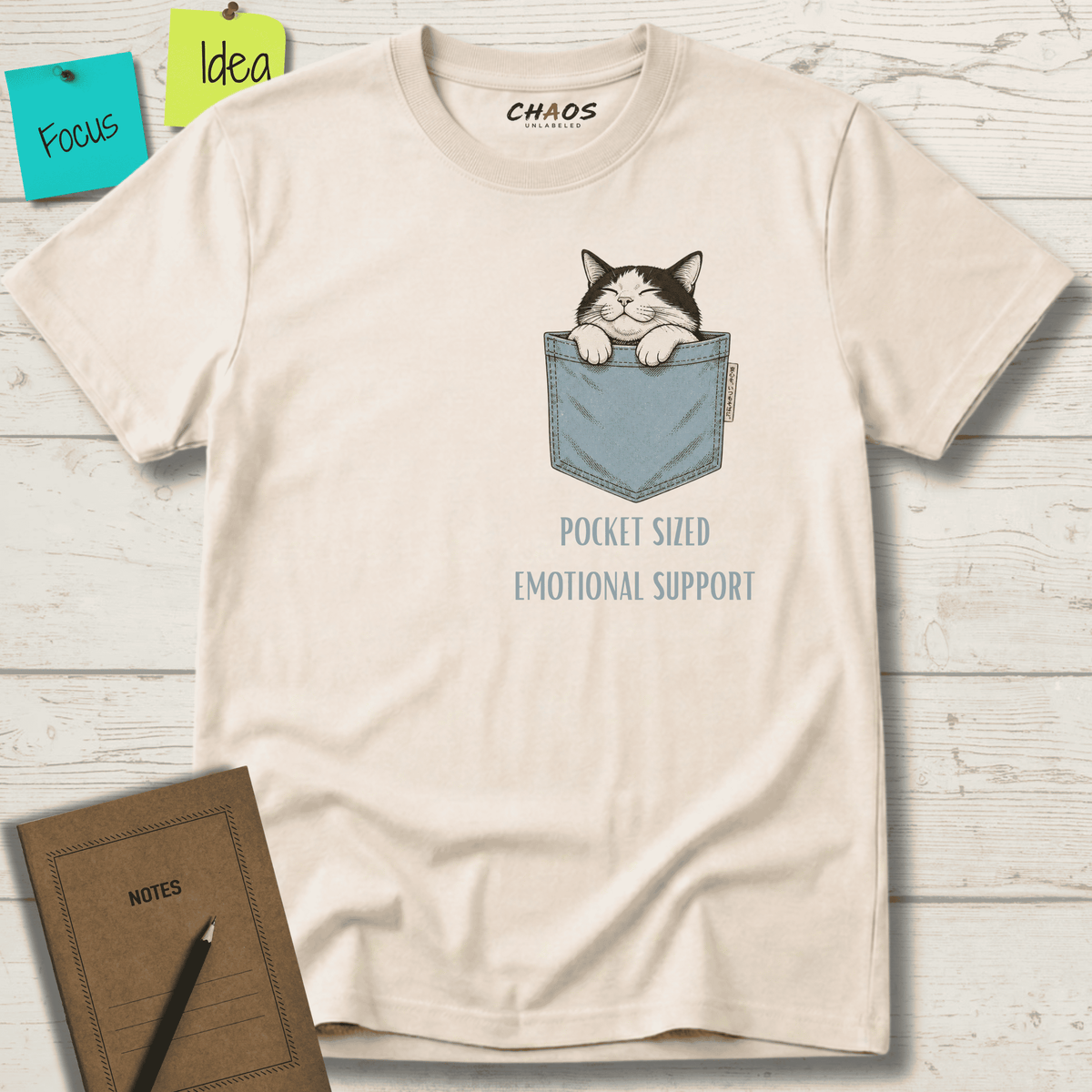 POCKET-SIZED EMOTIONAL SUPPORT T-SHIRT