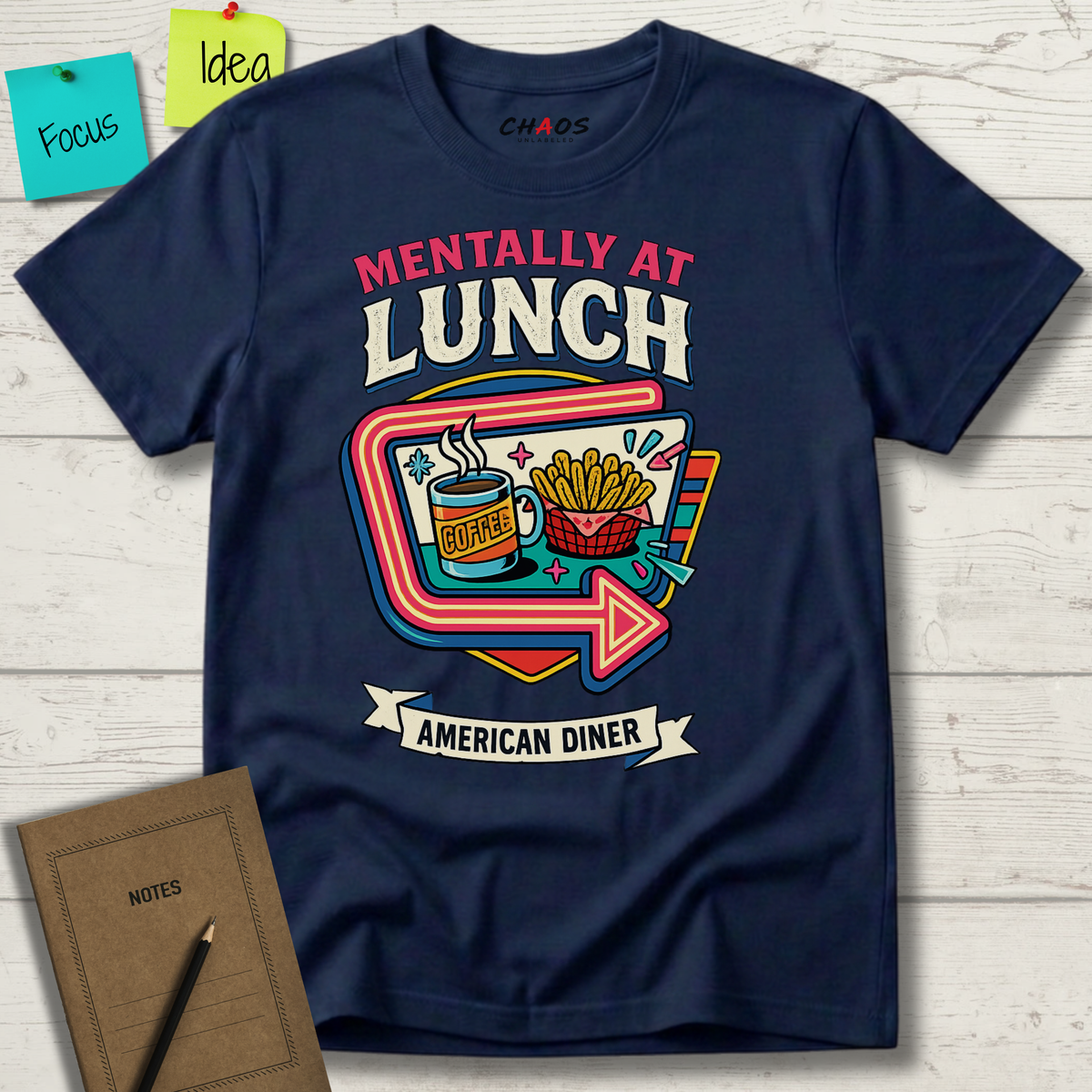 Mentally At Lunch. American Diner T-Shirt
