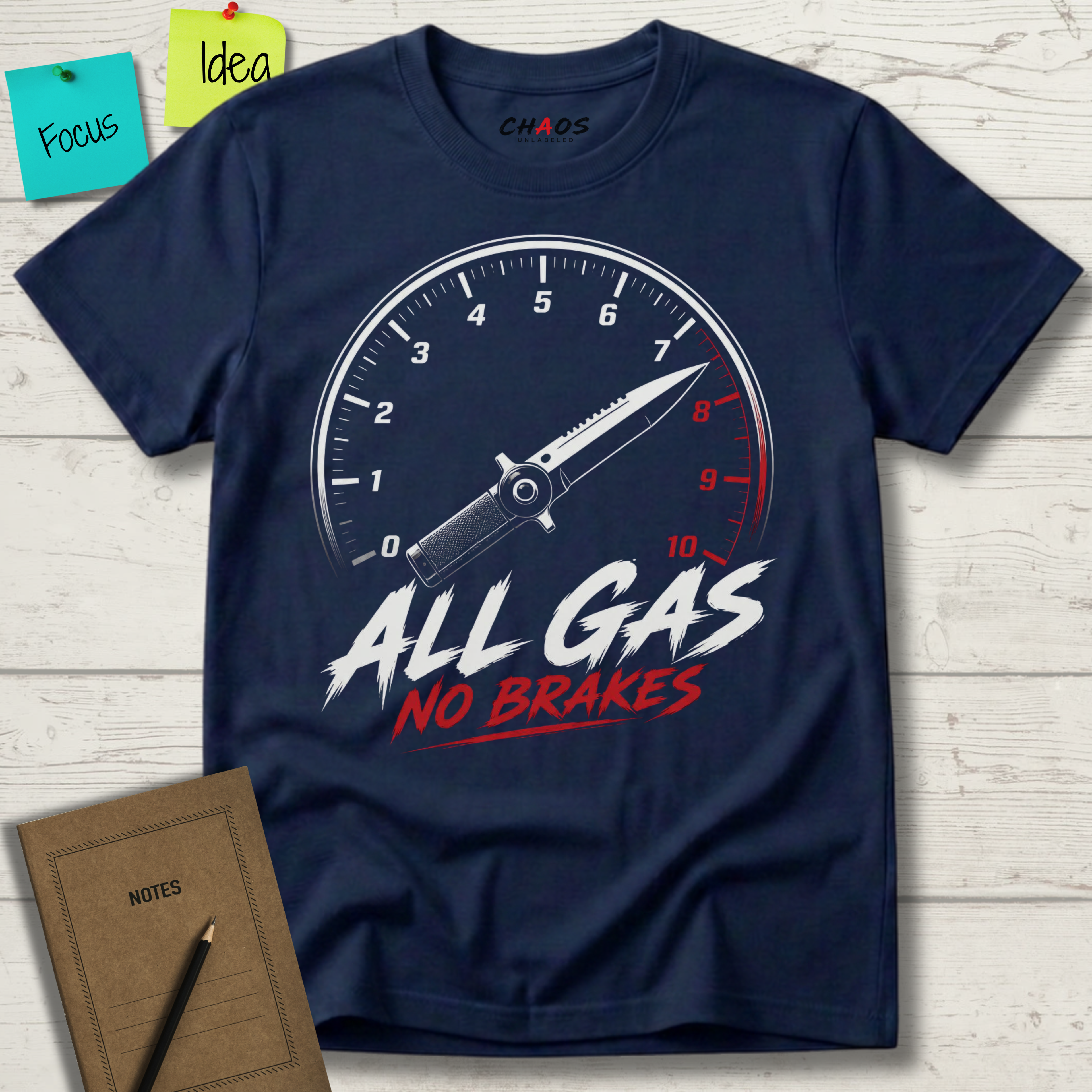 ALL GAS NO BRAKES – FULL THROTTLE T-SHIRT