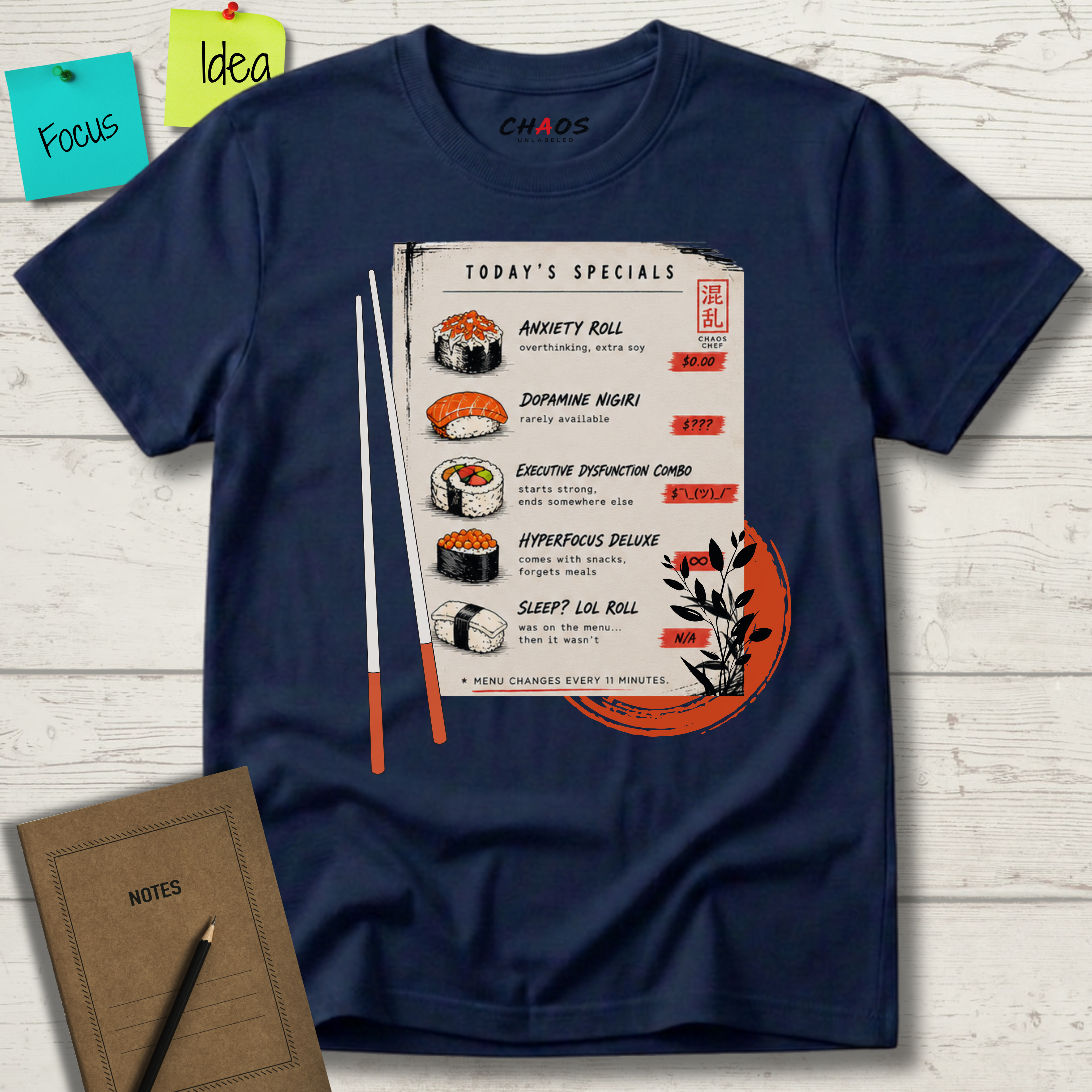 CHAOS SUSHI CHEF T-SHIRT