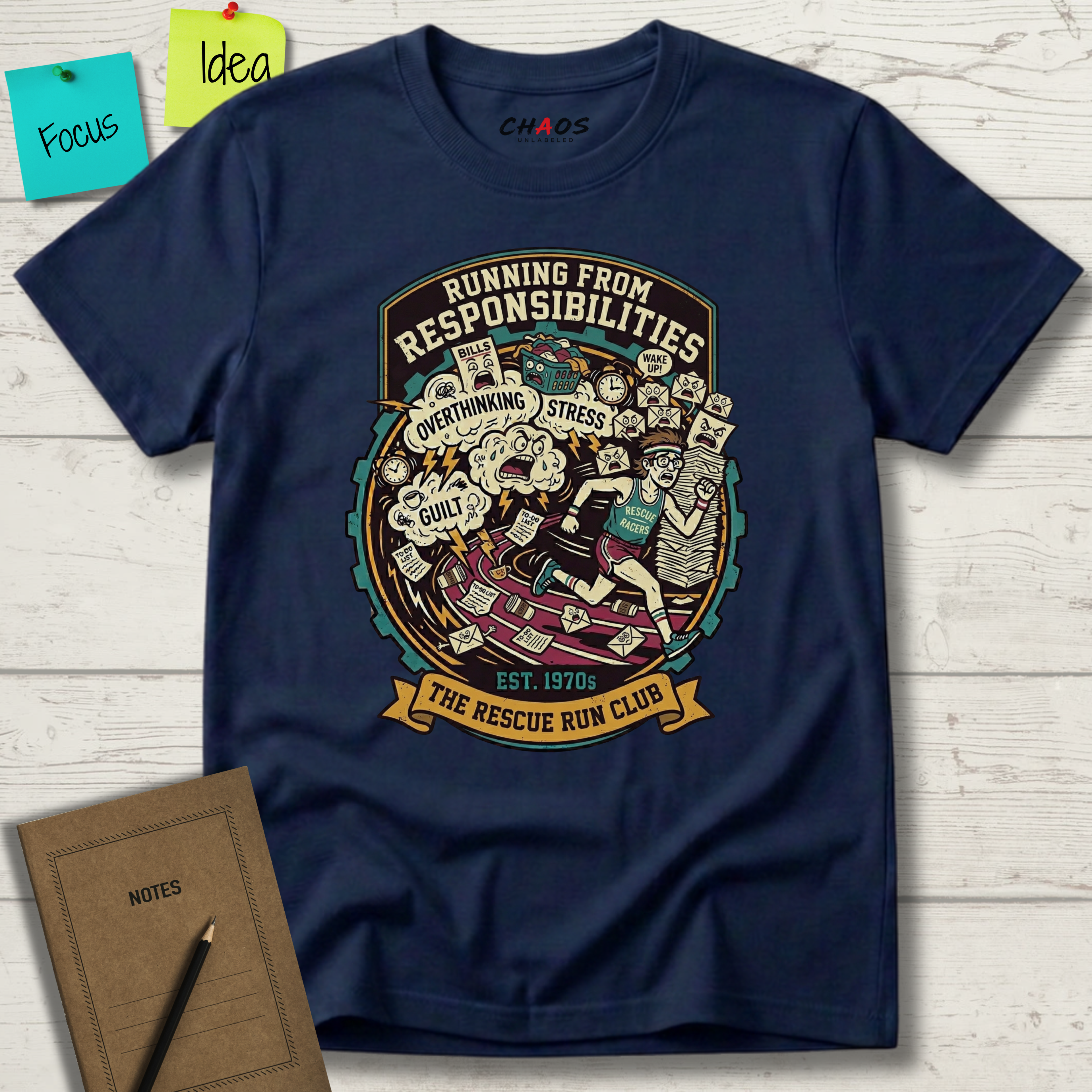 Running From Responsibilities. The Rescue Run Club T-Shirt