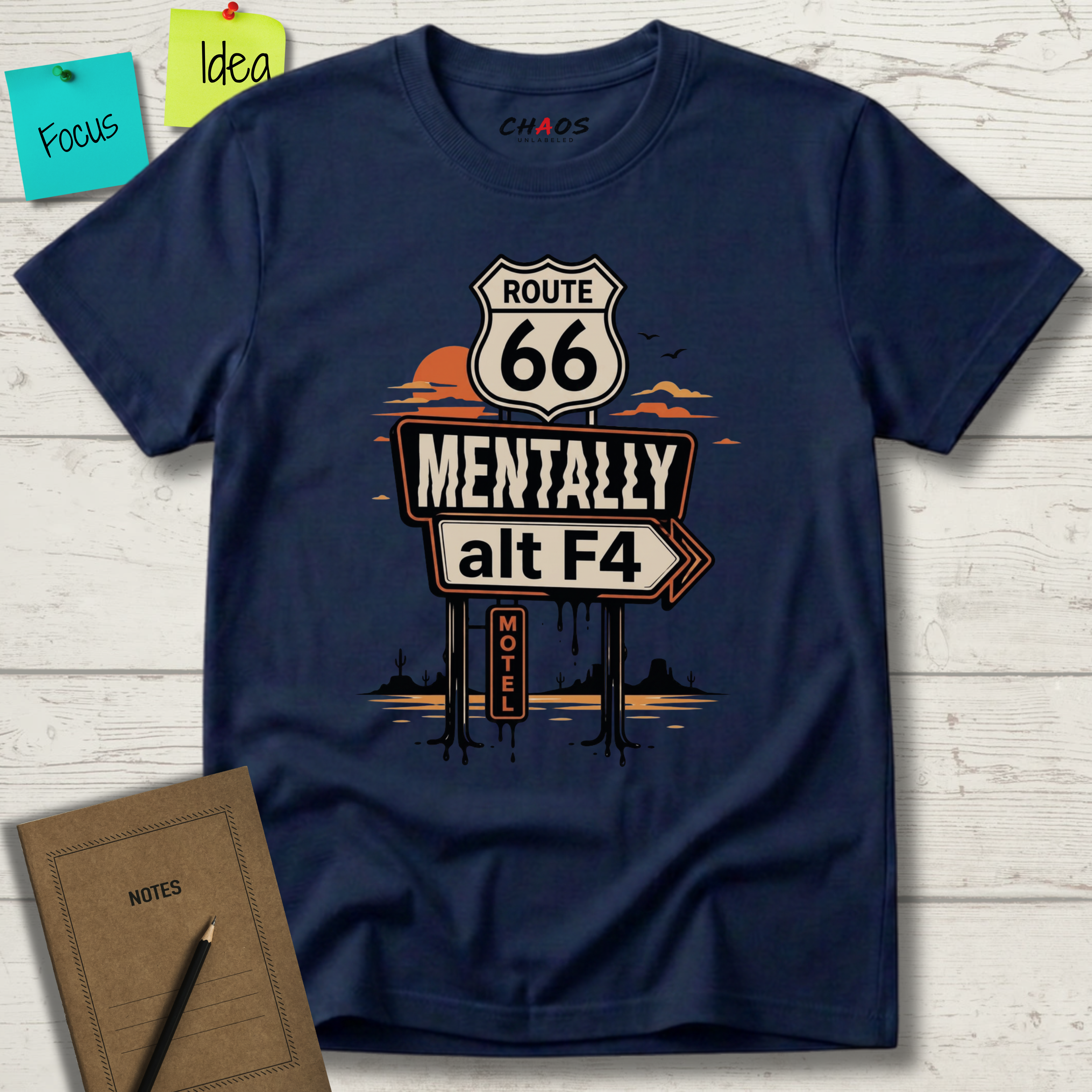 MENTALY ALT F4 ROUTE 66 T-SHIRT