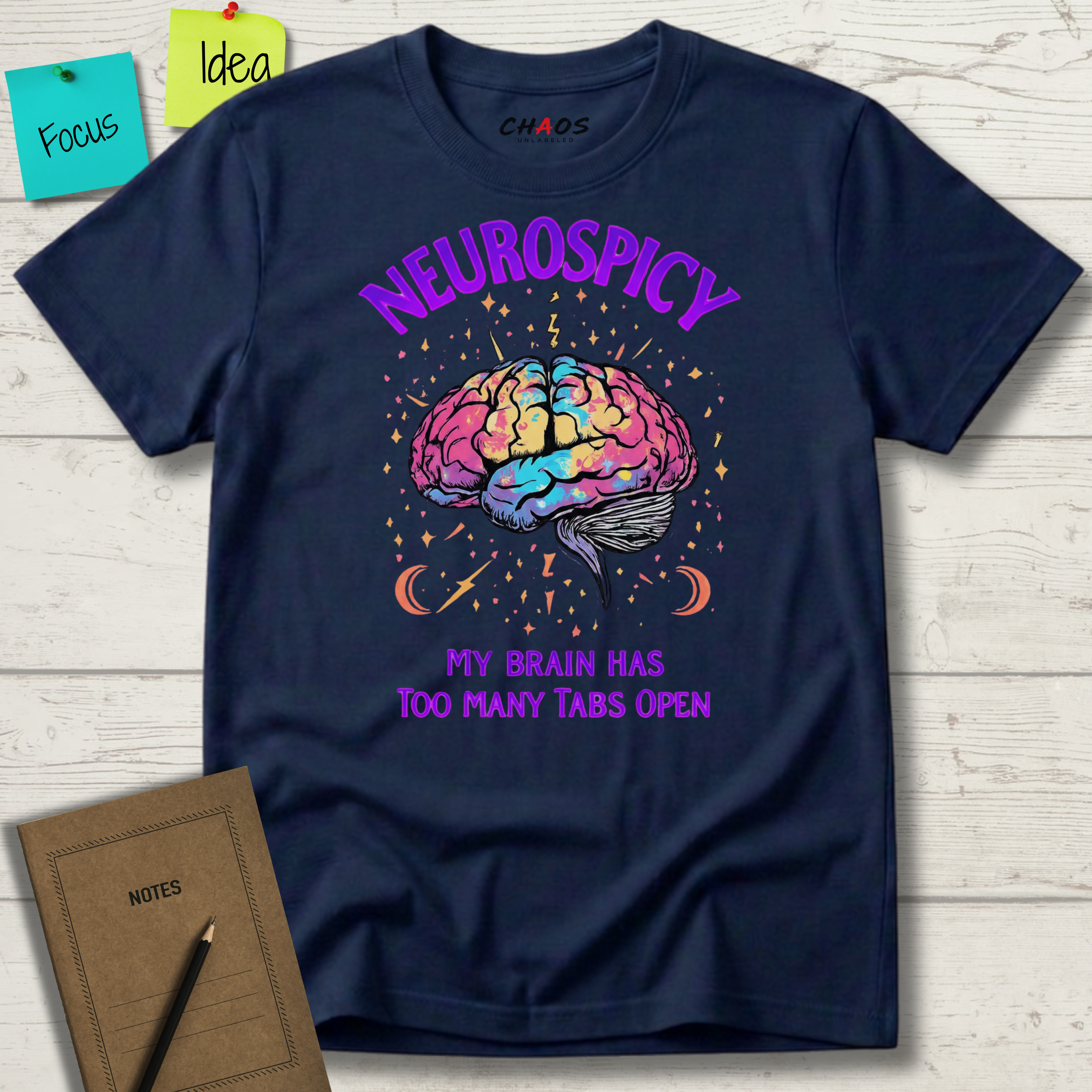 Neurospicy My Brain Has Too Many Tabs Open T-Shirt