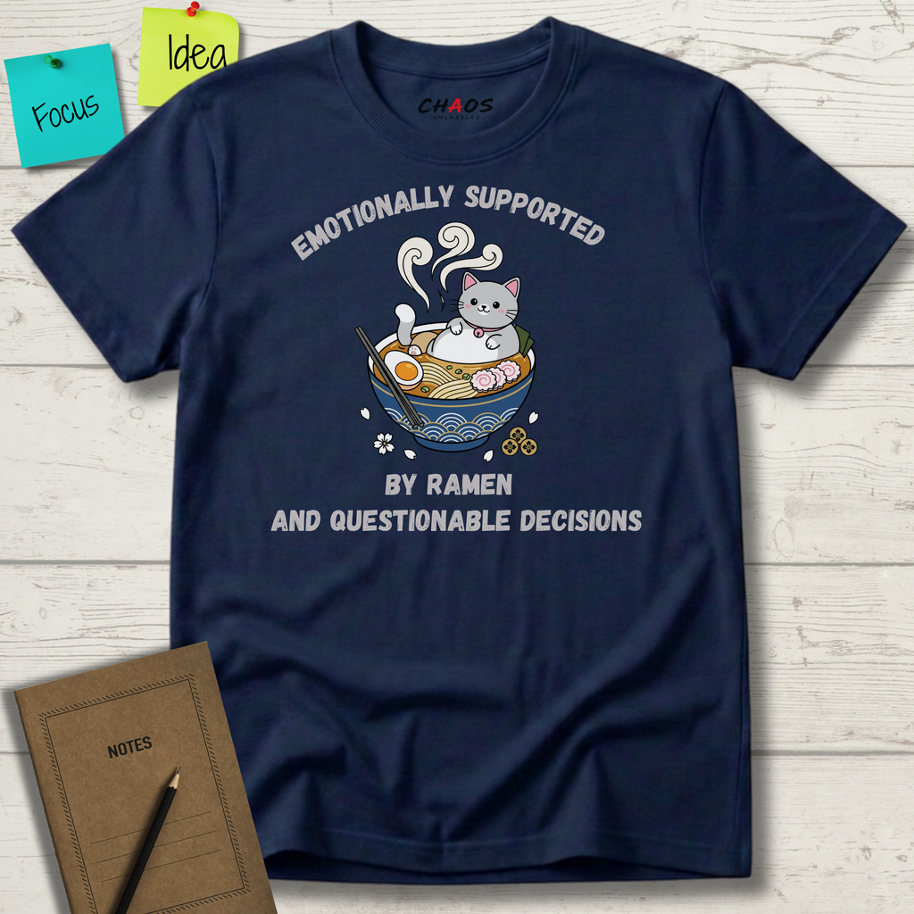 Emotionally Supported By Ramen And Questionable Decisions T-Shirt