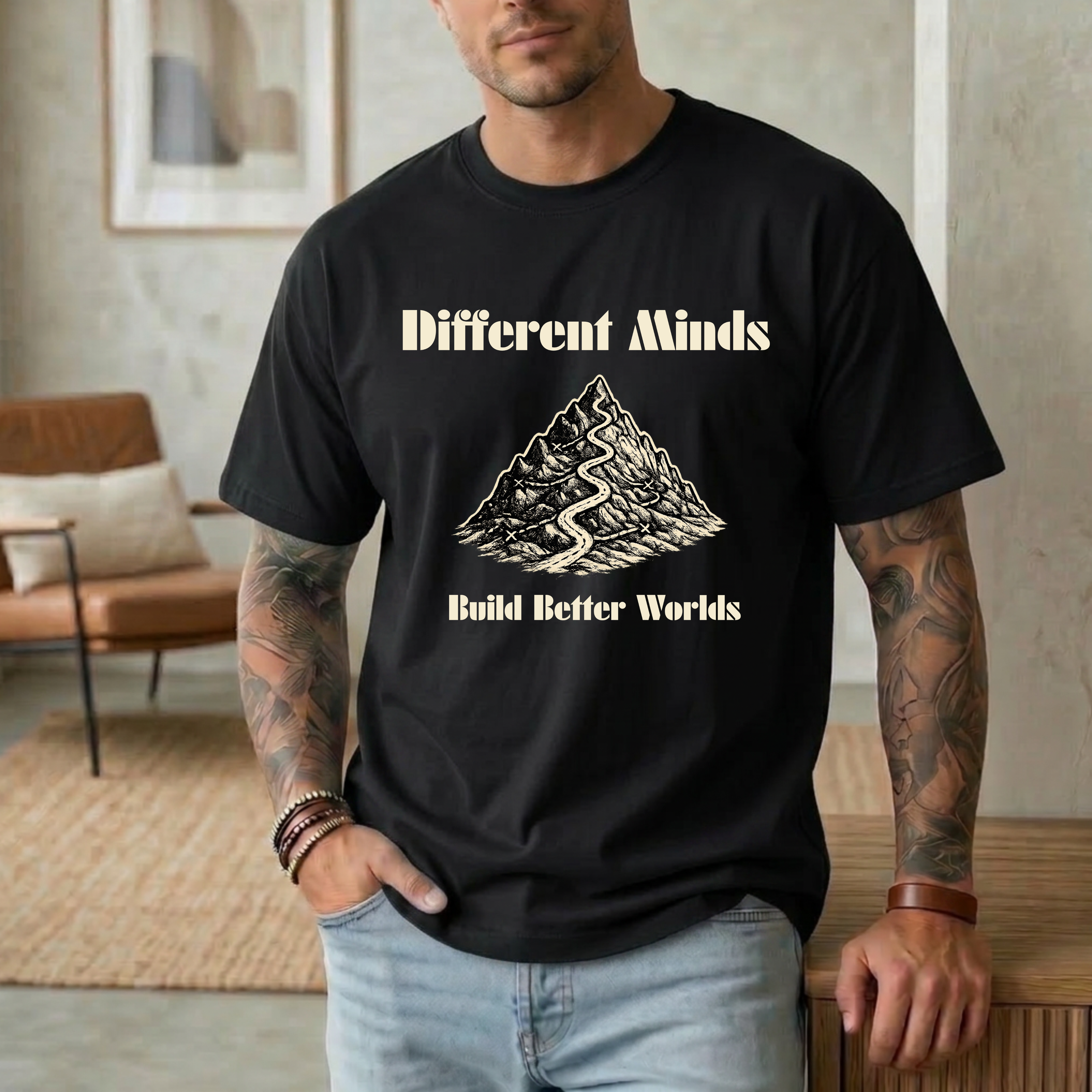 Different Minds Build Better Worlds T-Shirt