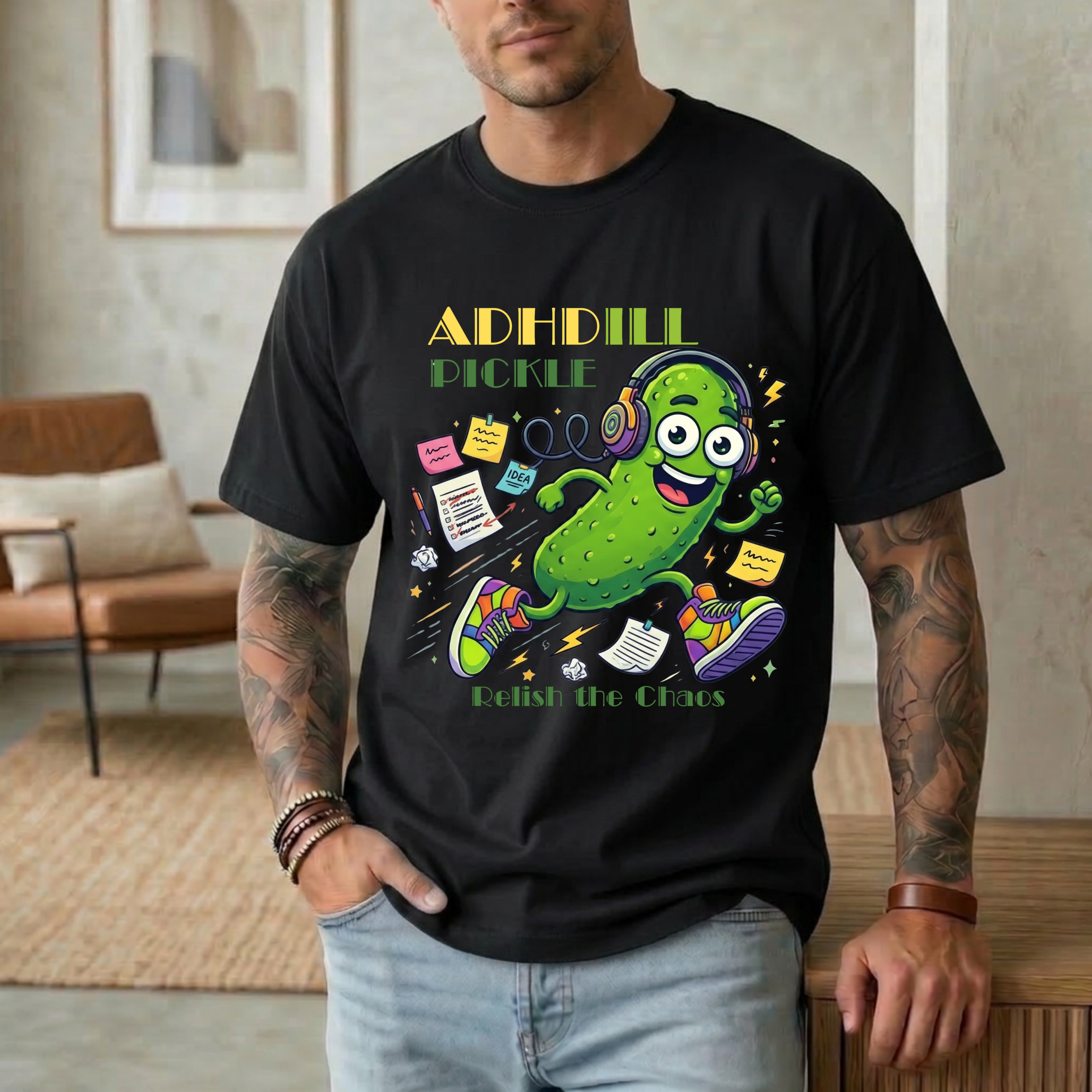 ADHDill Pickle. Relish The Chaos T-Shirt