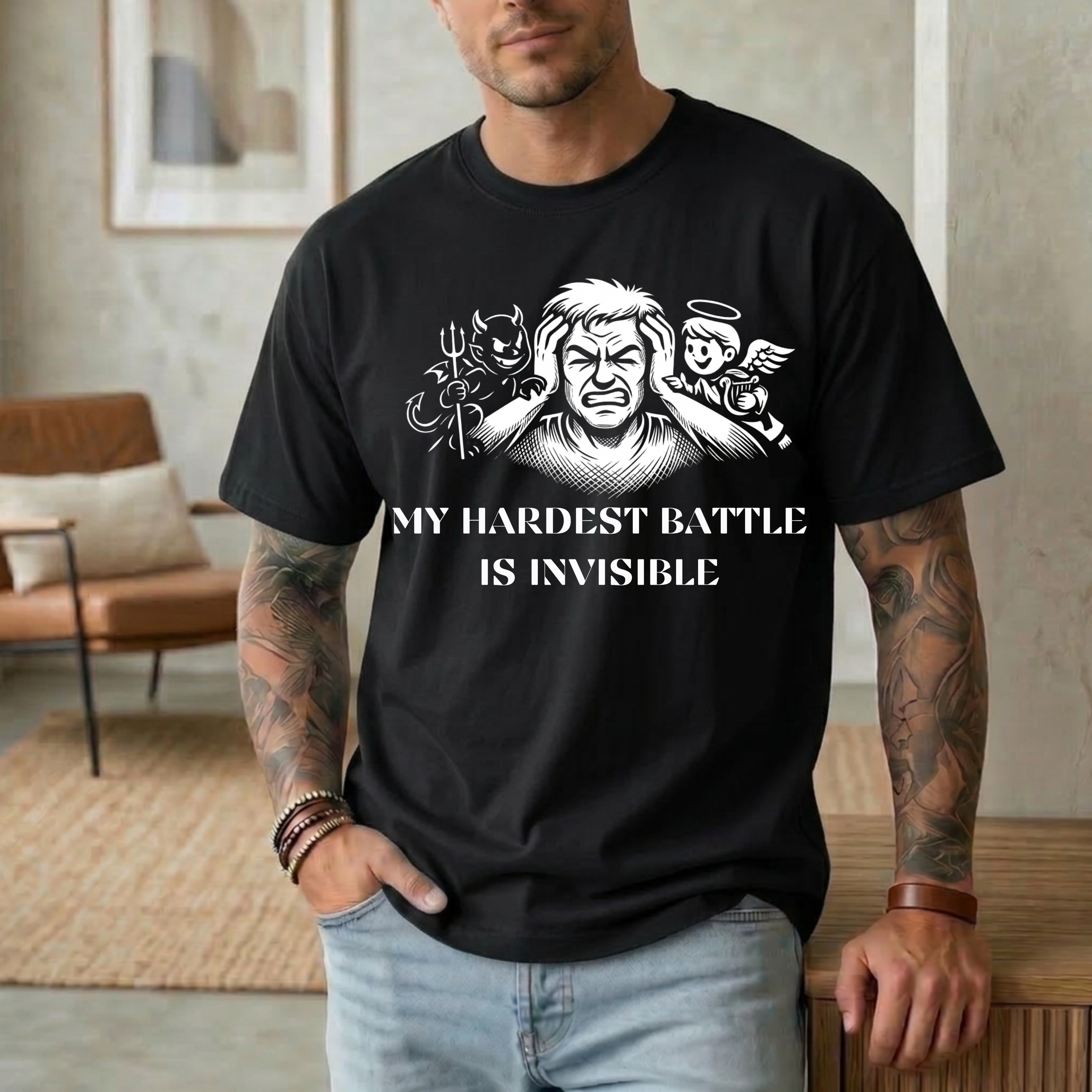 MY HARDEST BATTLE IS INVISIBLE T-Shirt