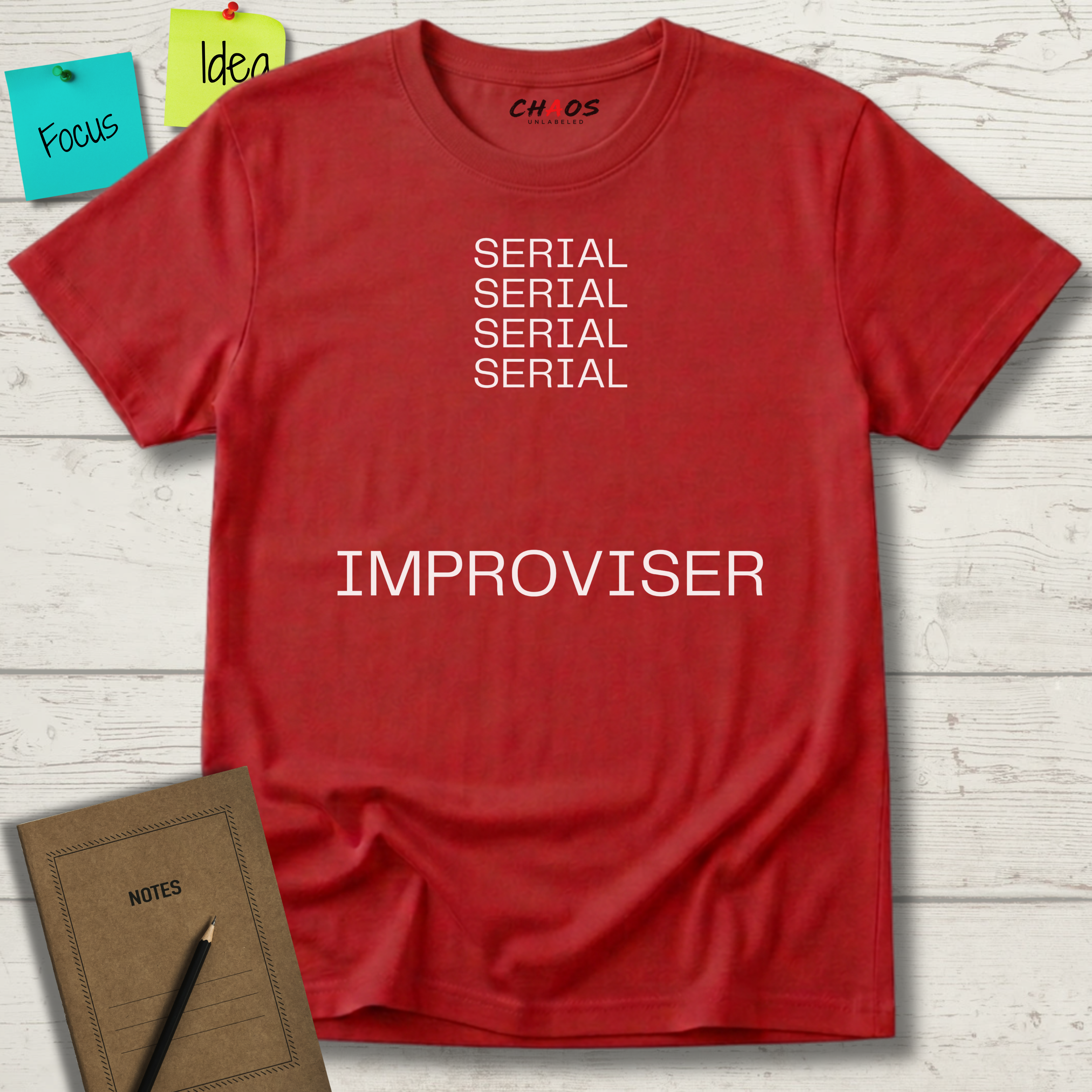 SERIAL SERIAL SERIAL SERIAL IMPROVISER T-SHIRT