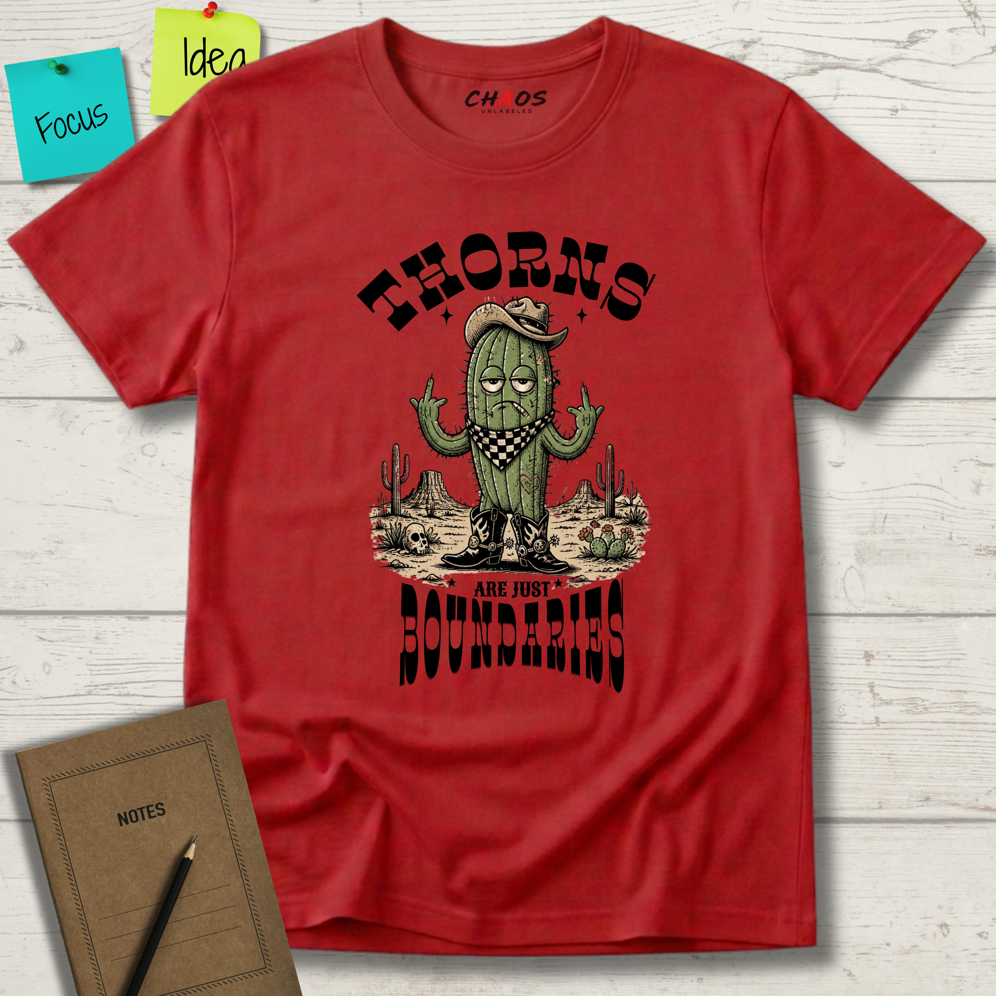 THORNS ARE JUST BOUNDARIES T-SHIRT