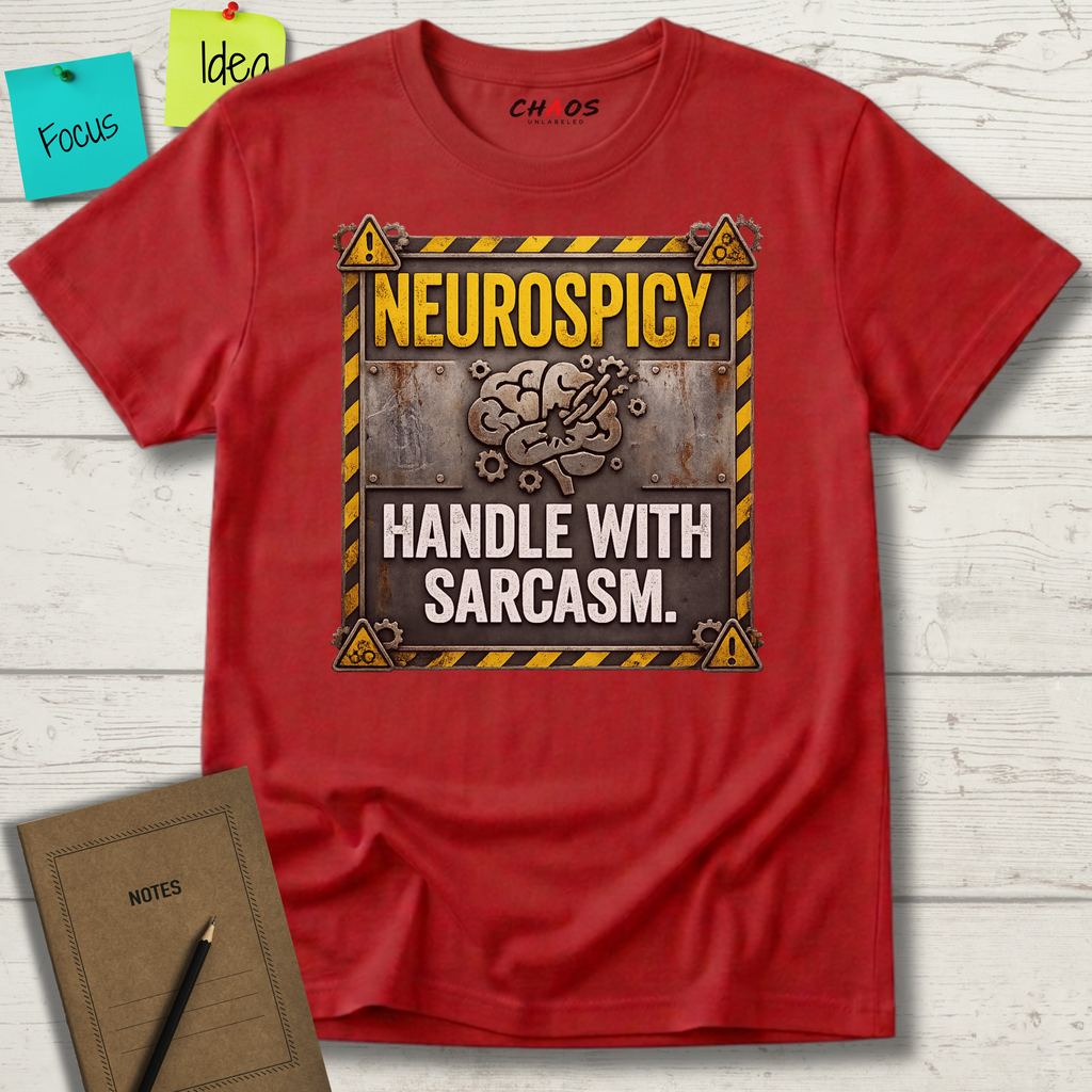 Neurospicy. Handle With Sarcasm T-Shirt