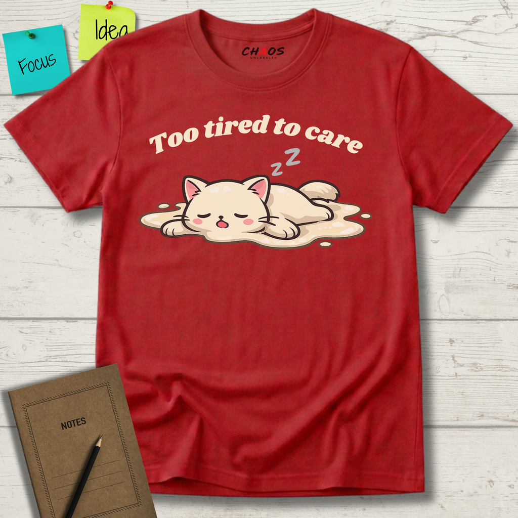 Too Tired To Care T-Shirt