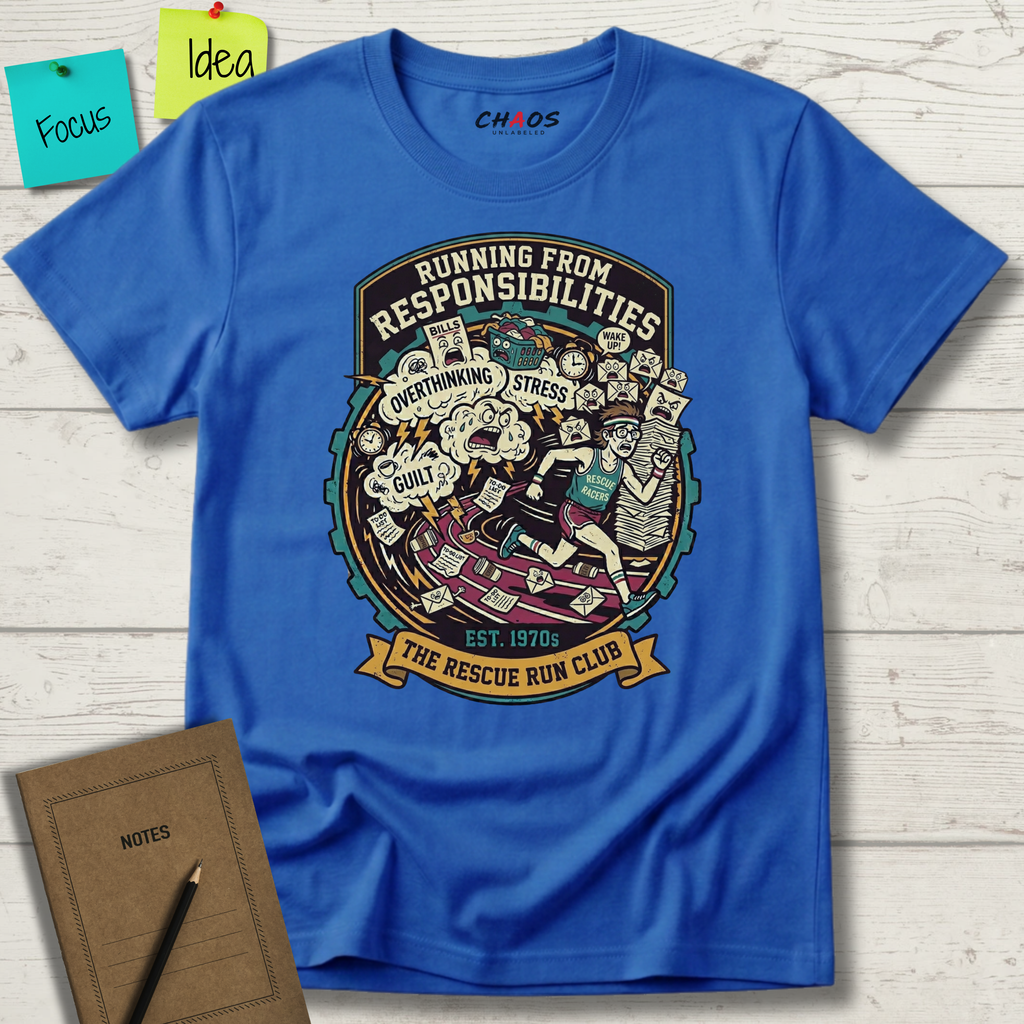 Running From Responsibilities. The Rescue Run Club T-Shirt