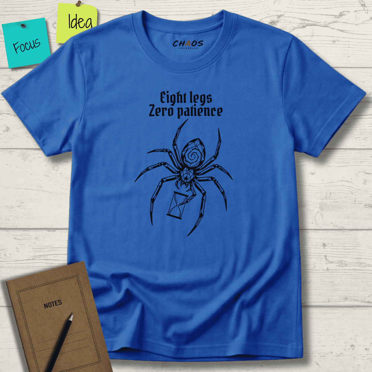 EIGHT LEGS ZERO PATIENCE T-SHIRT