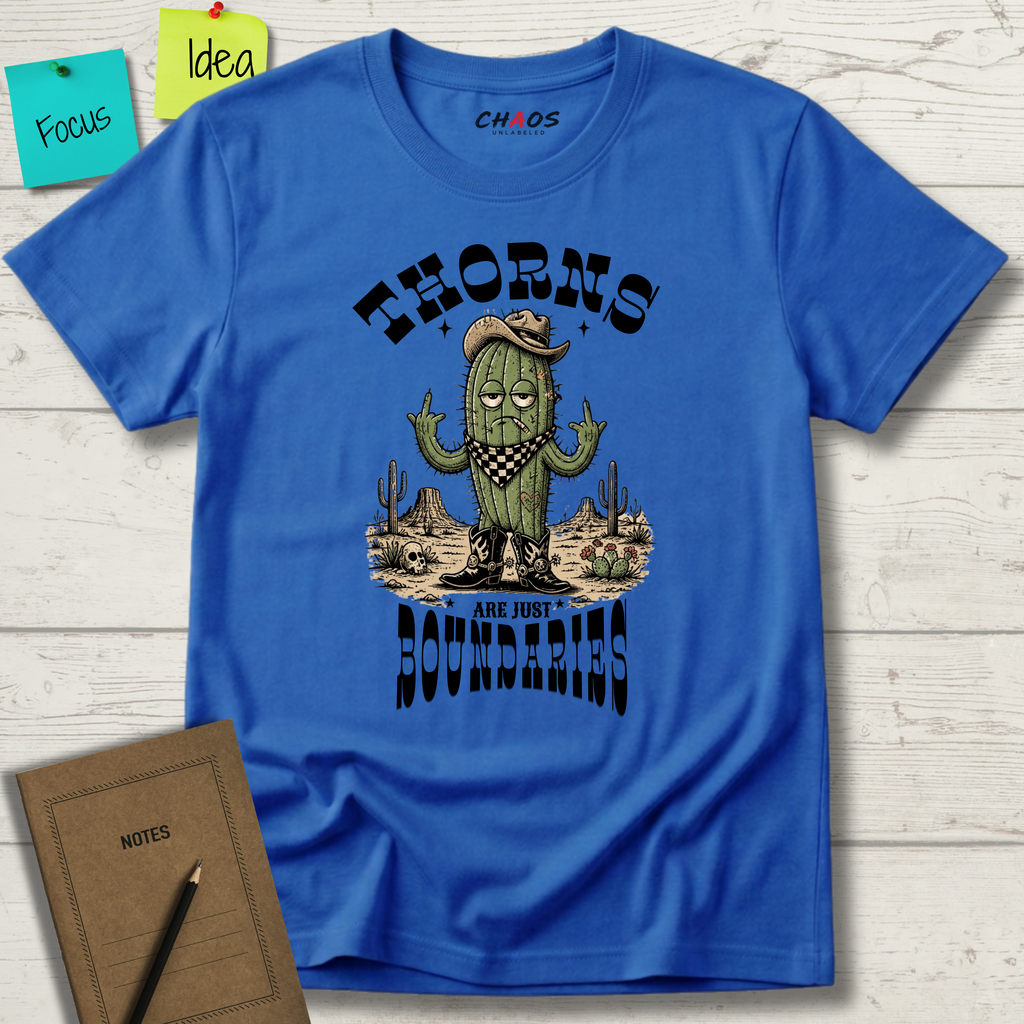 THORNS ARE JUST BOUNDARIES T-SHIRT