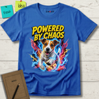 POWERED BY CHAOS JACK RUSSELL TERRIER T-SHIRT
