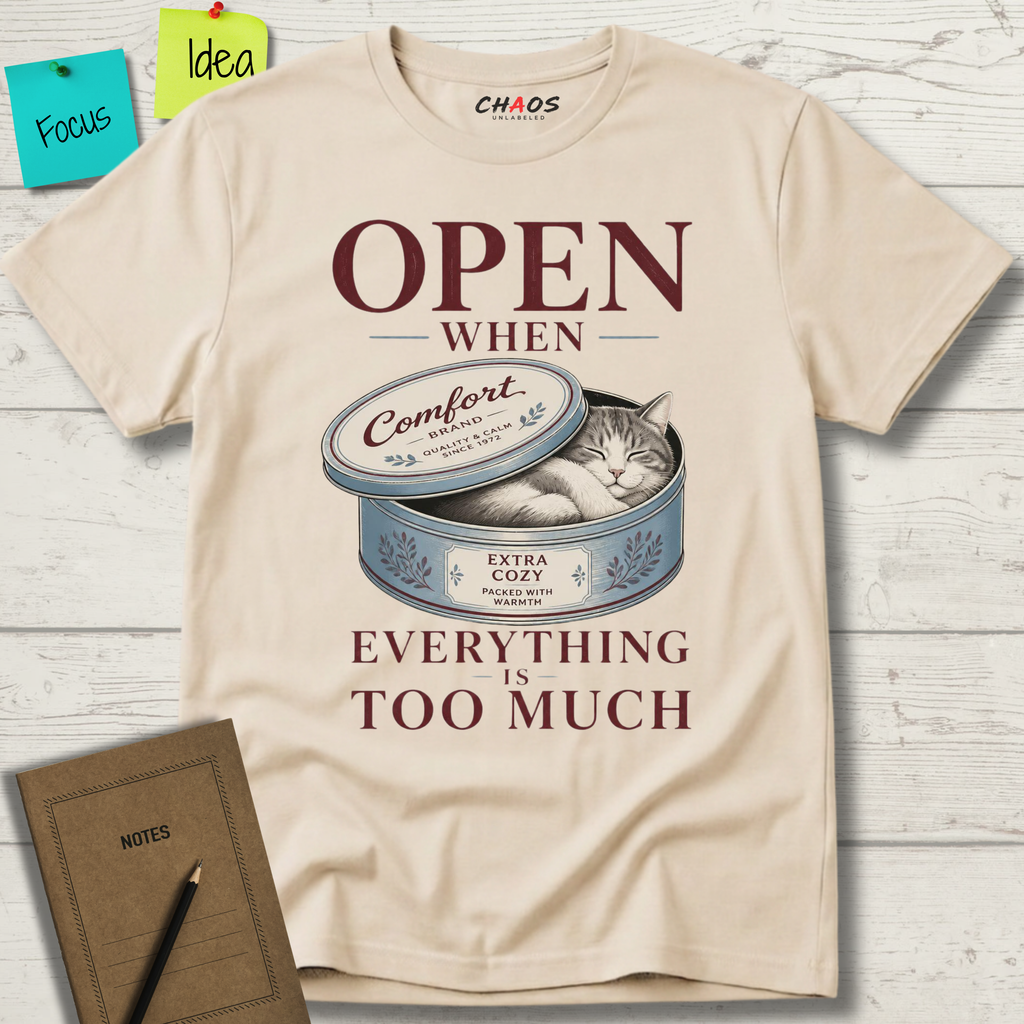 OPEN WHEN EVERYTHING IS TOO MUCH T-SHIRT