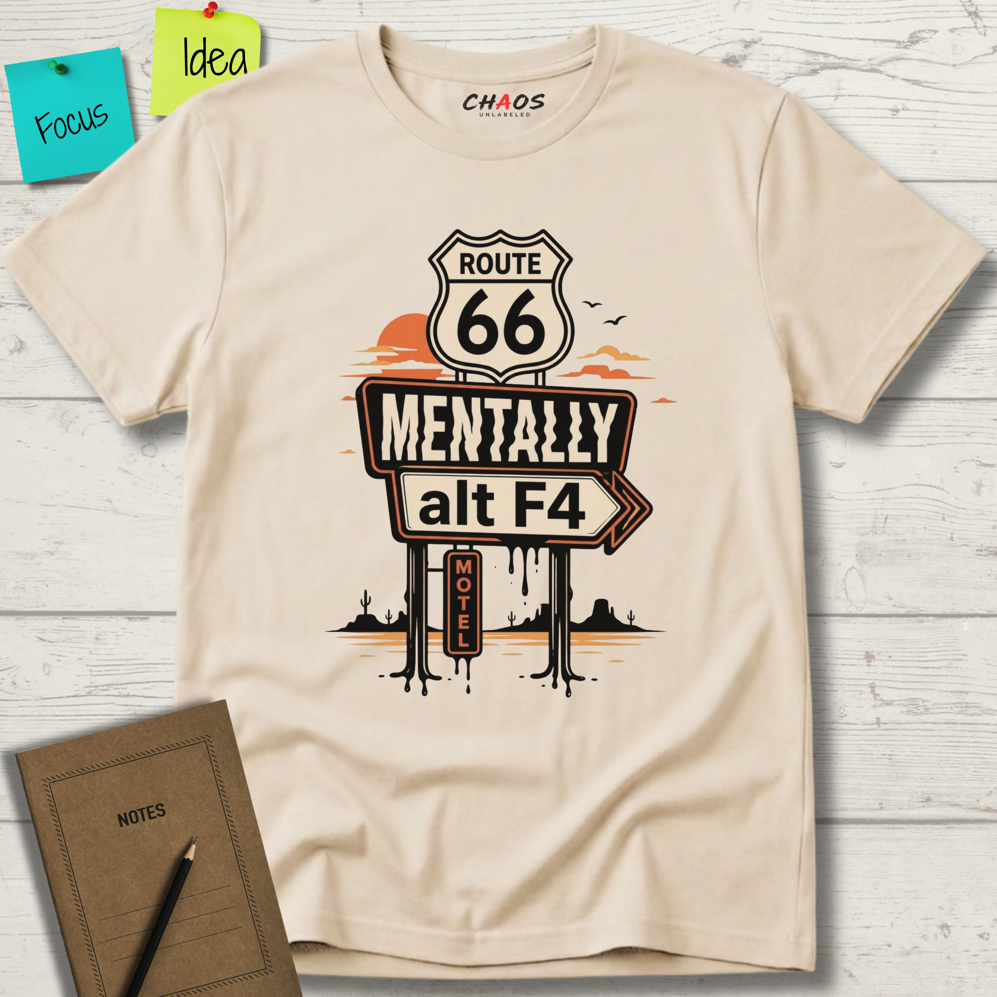 MENTALY ALT F4 ROUTE 66 T-SHIRT