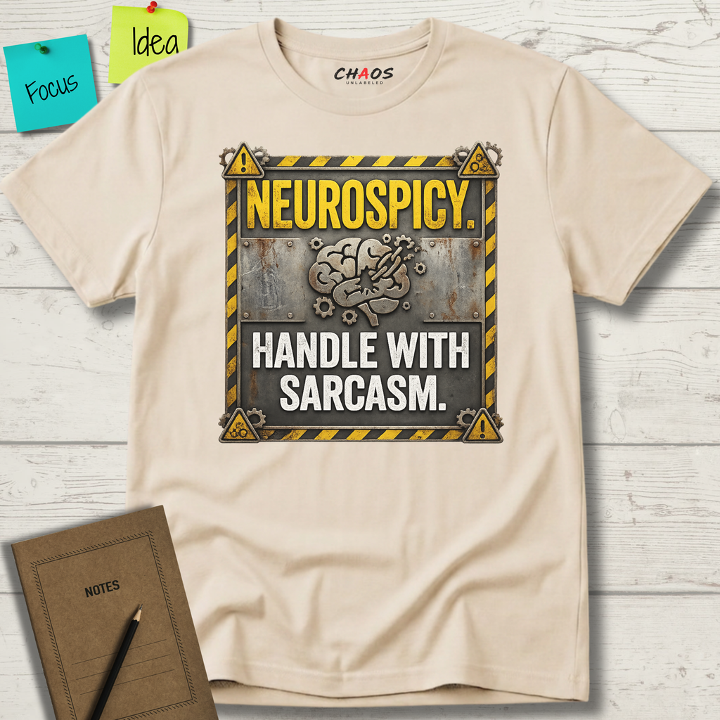 Neurospicy. Handle With Sarcasm T-Shirt