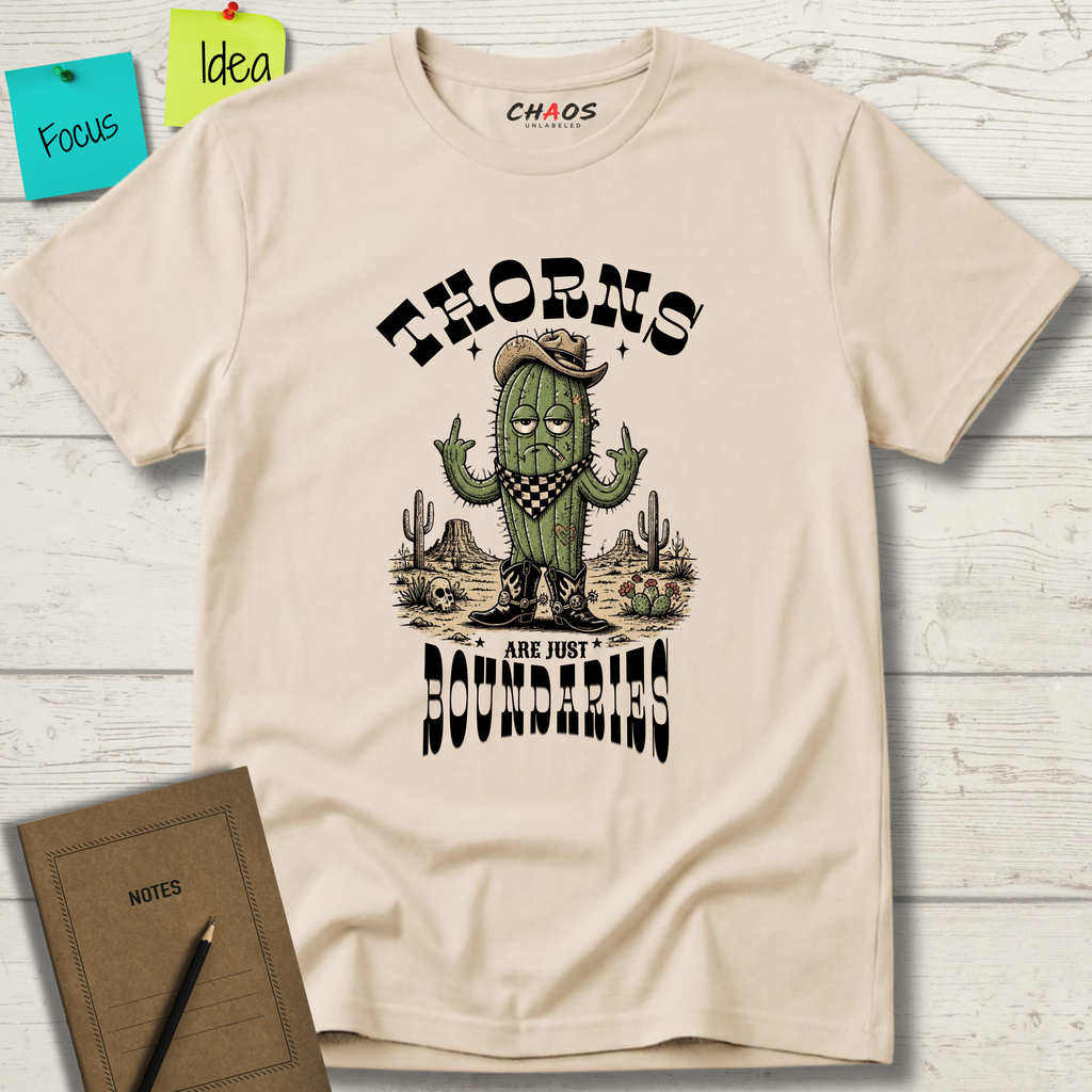 THORNS ARE JUST BOUNDARIES T-SHIRT