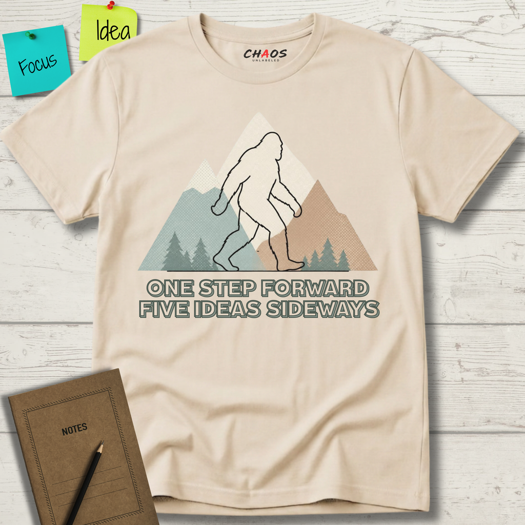ONE STEP FORWARD FIVE IDEAS SIDEWAYS T-SHIRT