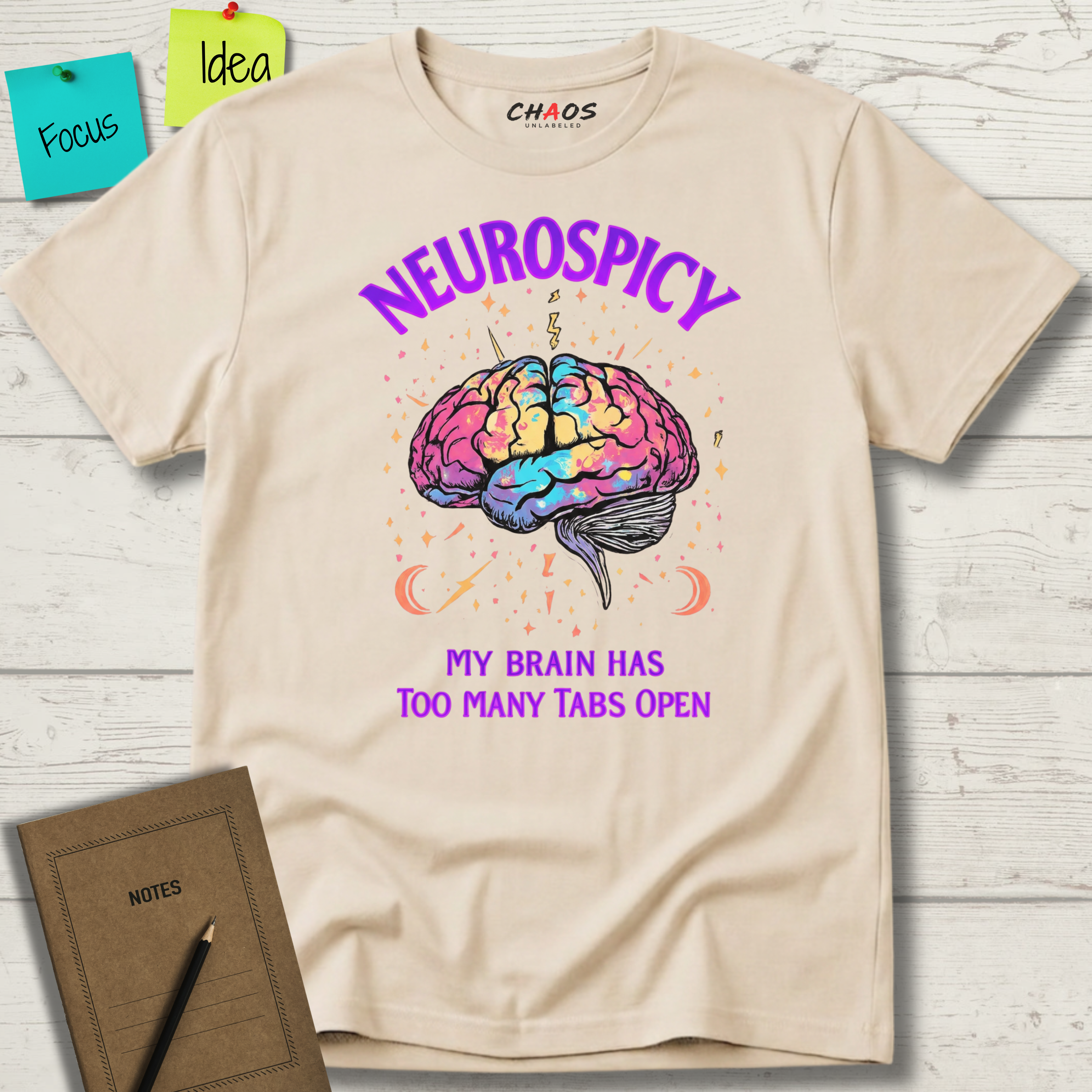 Neurospicy My Brain Has Too Many Tabs Open T-Shirt