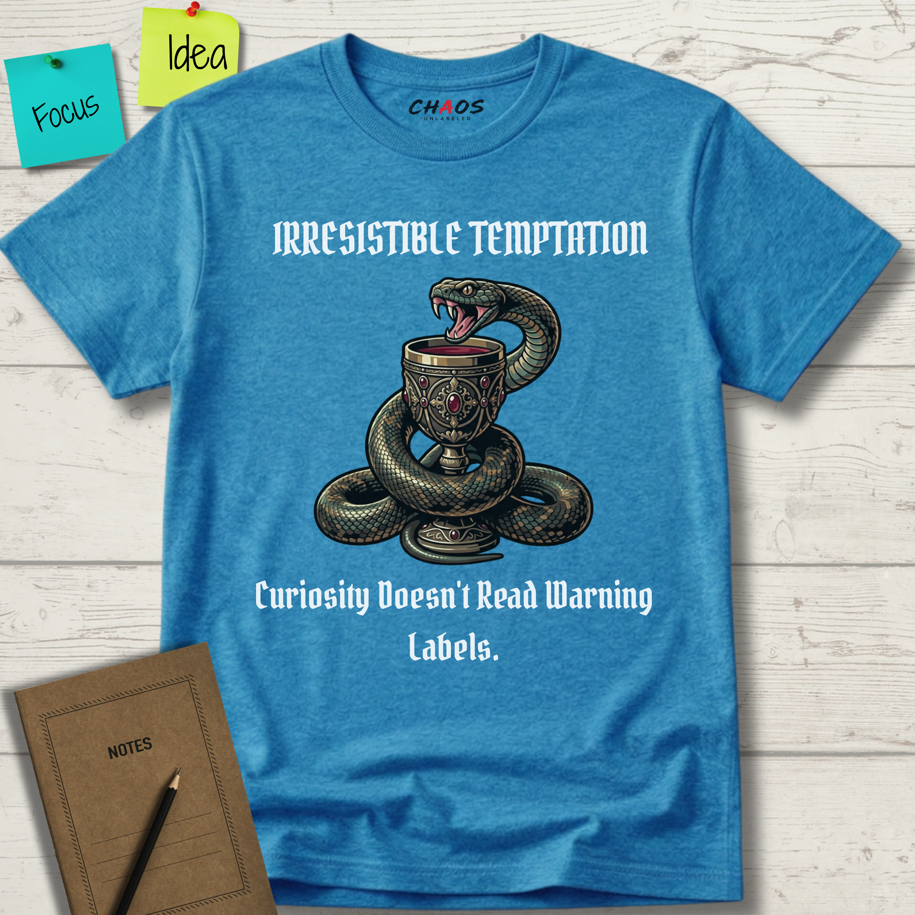 Irresistible Temptation. Curiosity Doesn.t Read Warning Labels T-Shirt