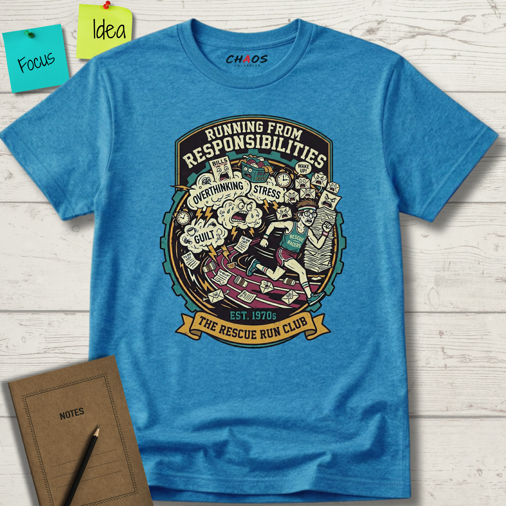 Running From Responsibilities. The Rescue Run Club T-Shirt