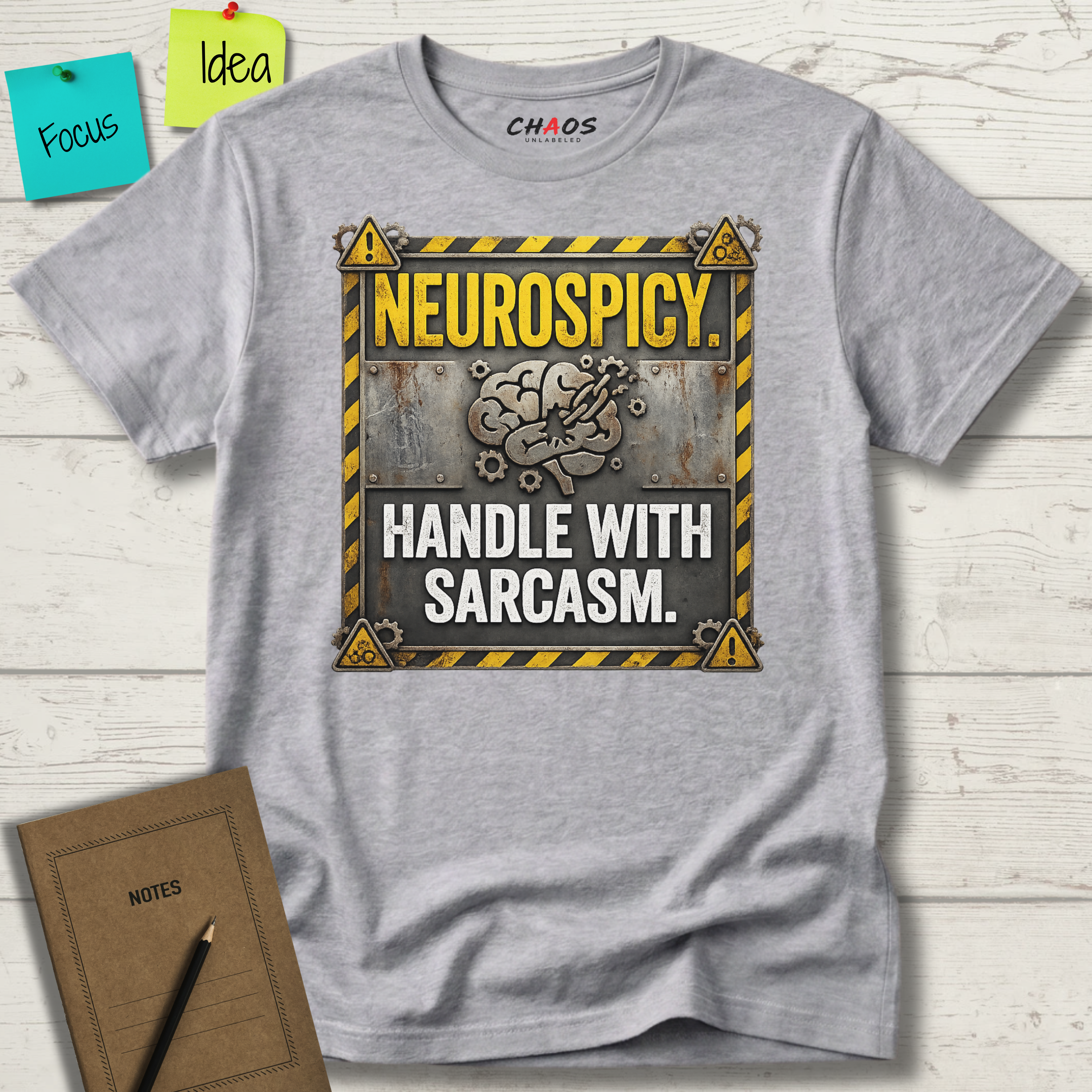 Neurospicy. Handle With Sarcasm T-Shirt