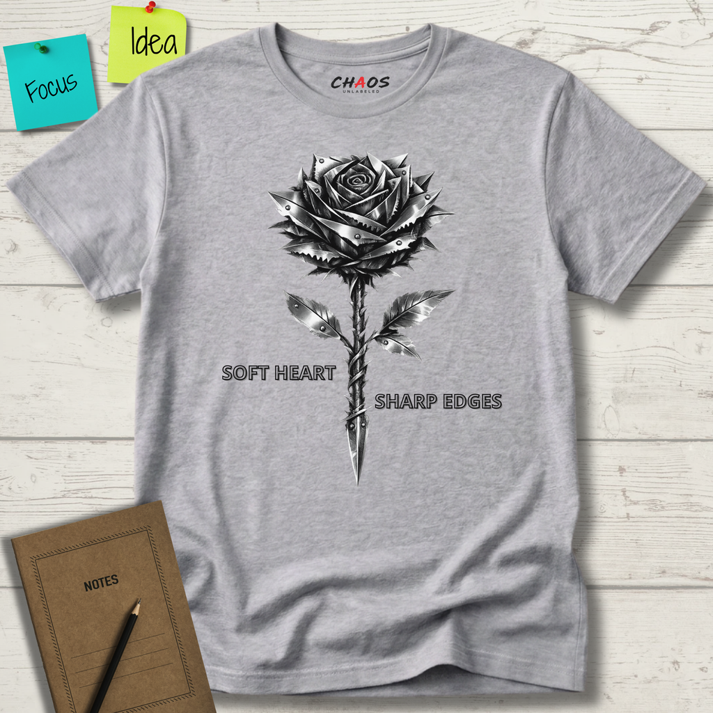 SOFT HEART SHARP EDGES T-SHIRT