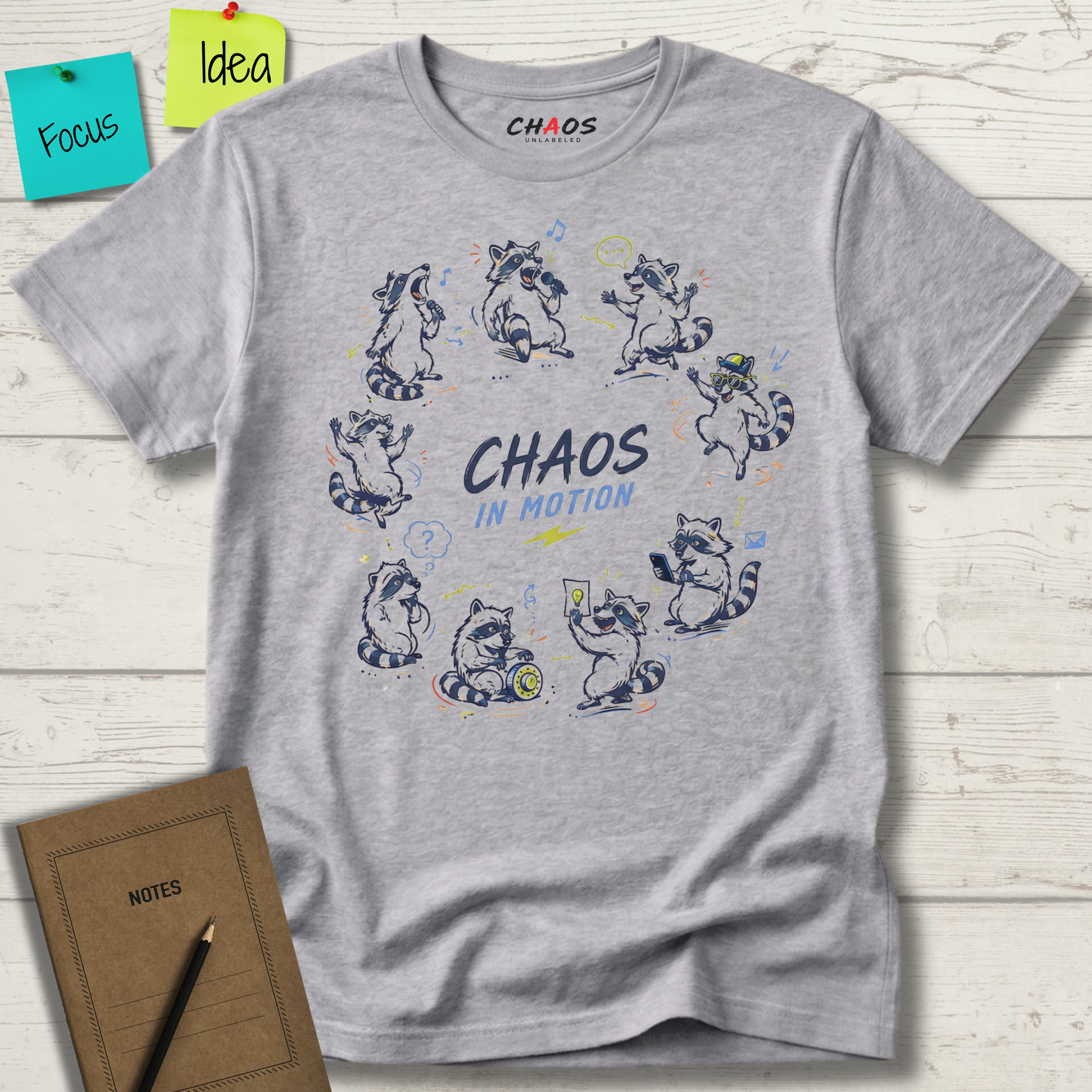CHAOS IN MOTION - RACCOON T-SHIRT
