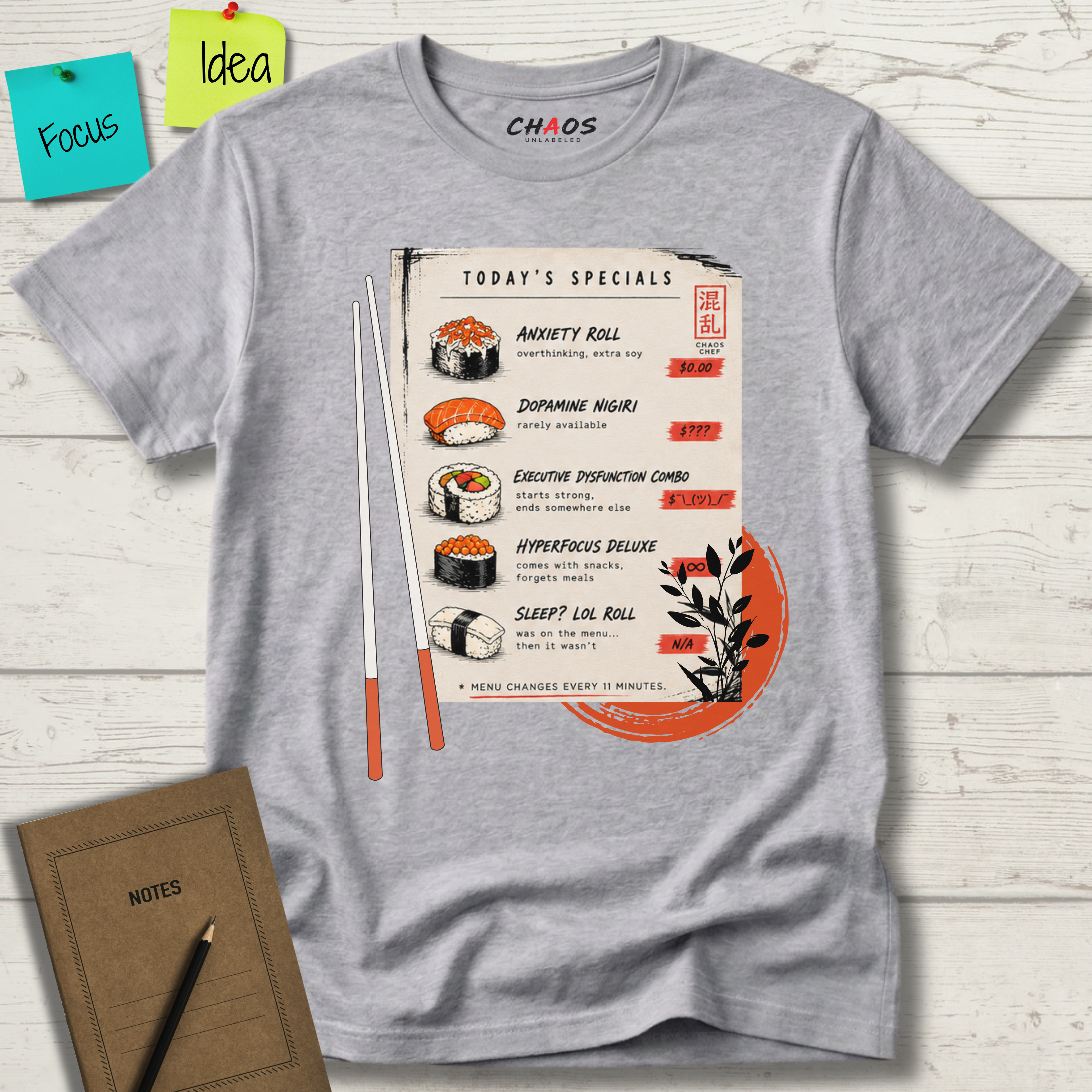 CHAOS SUSHI CHEF T-SHIRT
