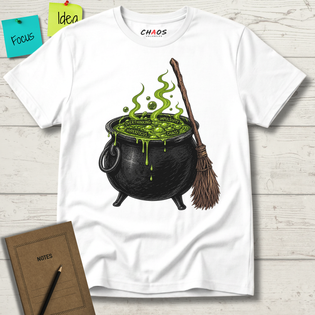 HALLOWEEN ADHD POTION CAULDRON T-SHIRT