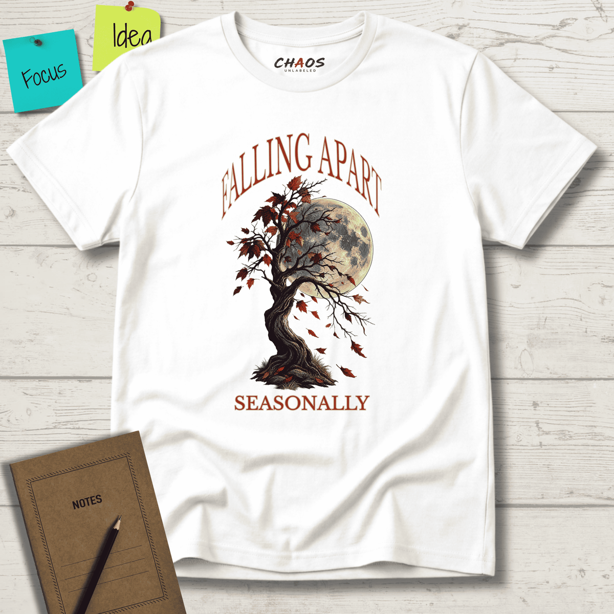 FALLING APART SEASONALLY T-SHIRT