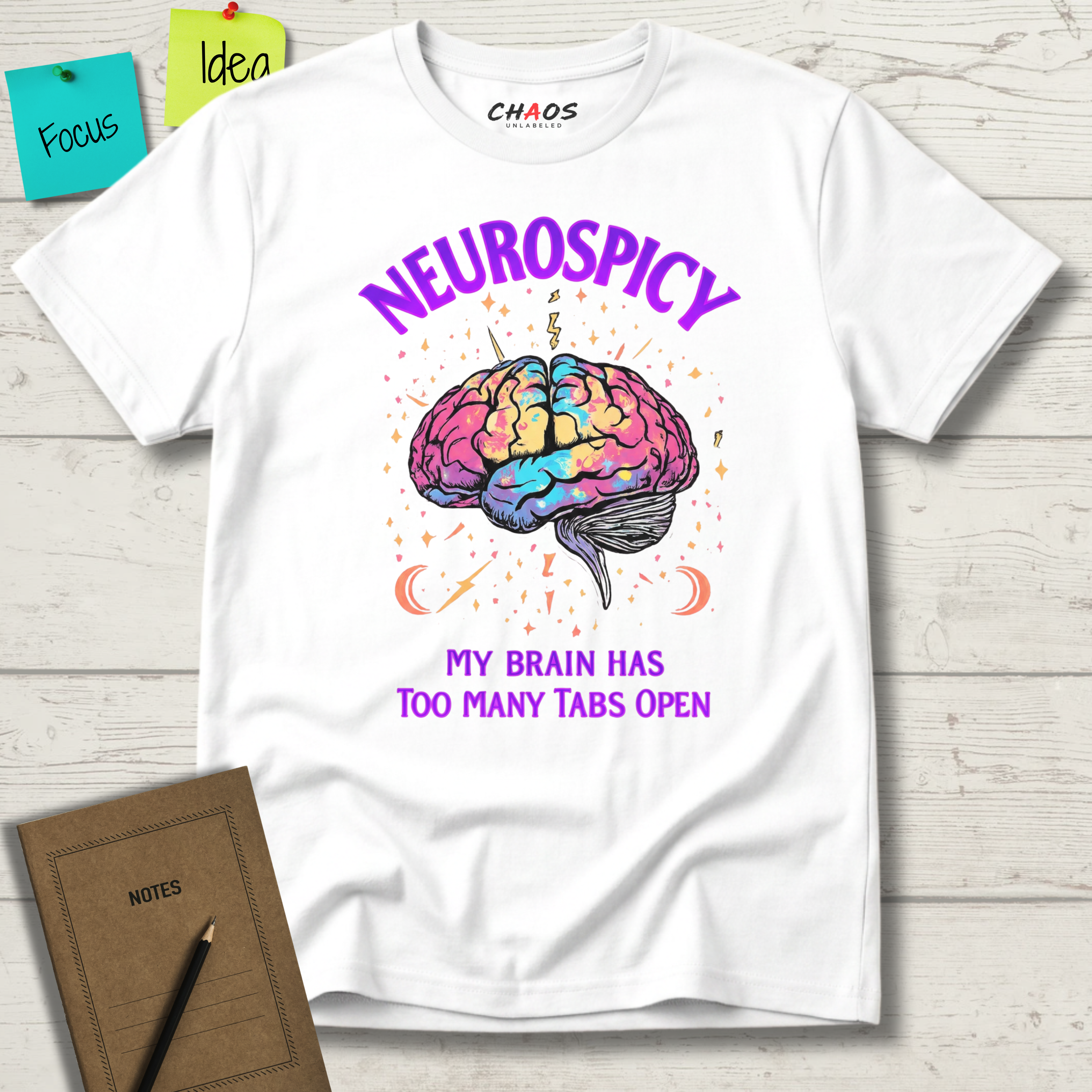 Neurospicy My Brain Has Too Many Tabs Open T-Shirt