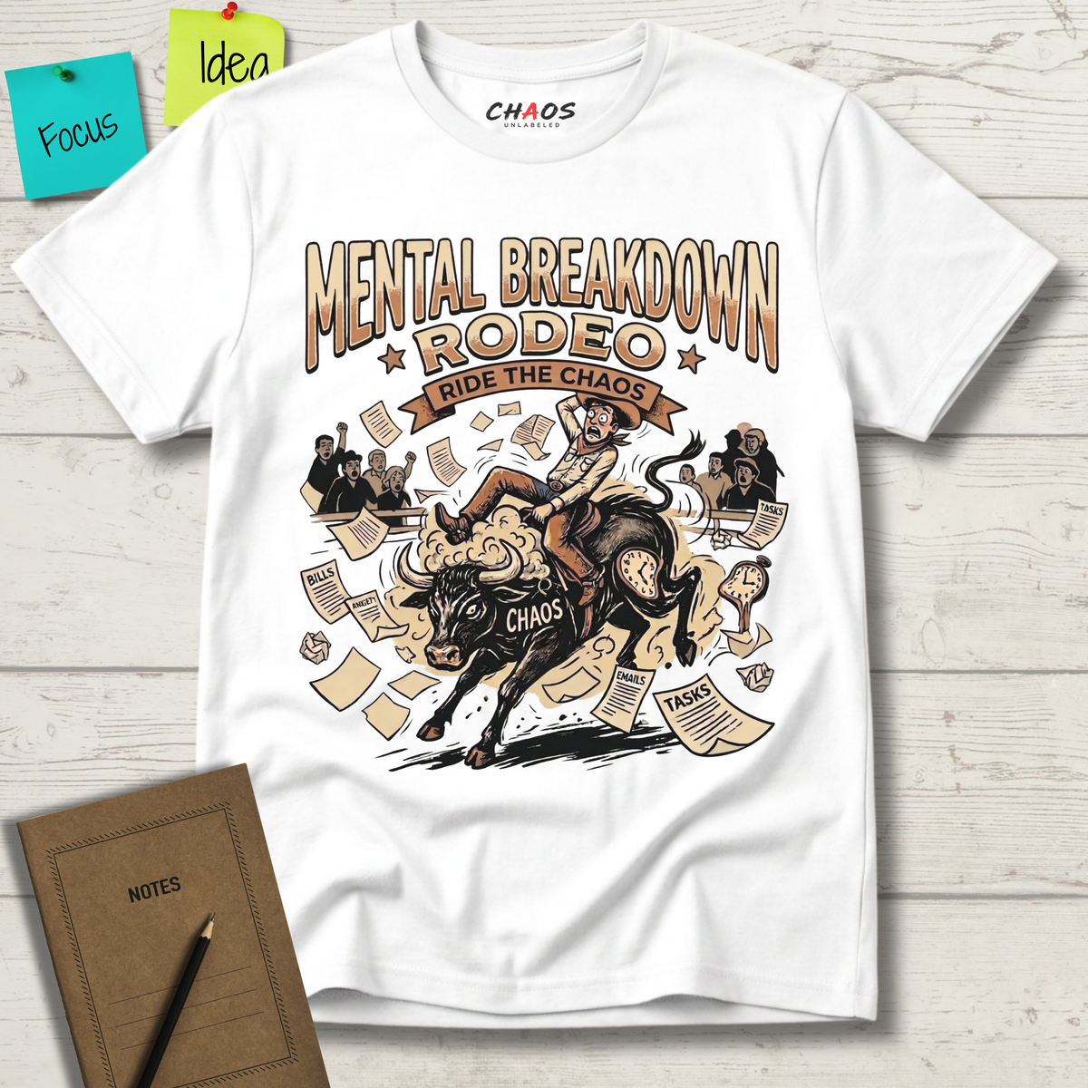 Mental Breakdown Rodeo. Ride the Chaos T-Shirt