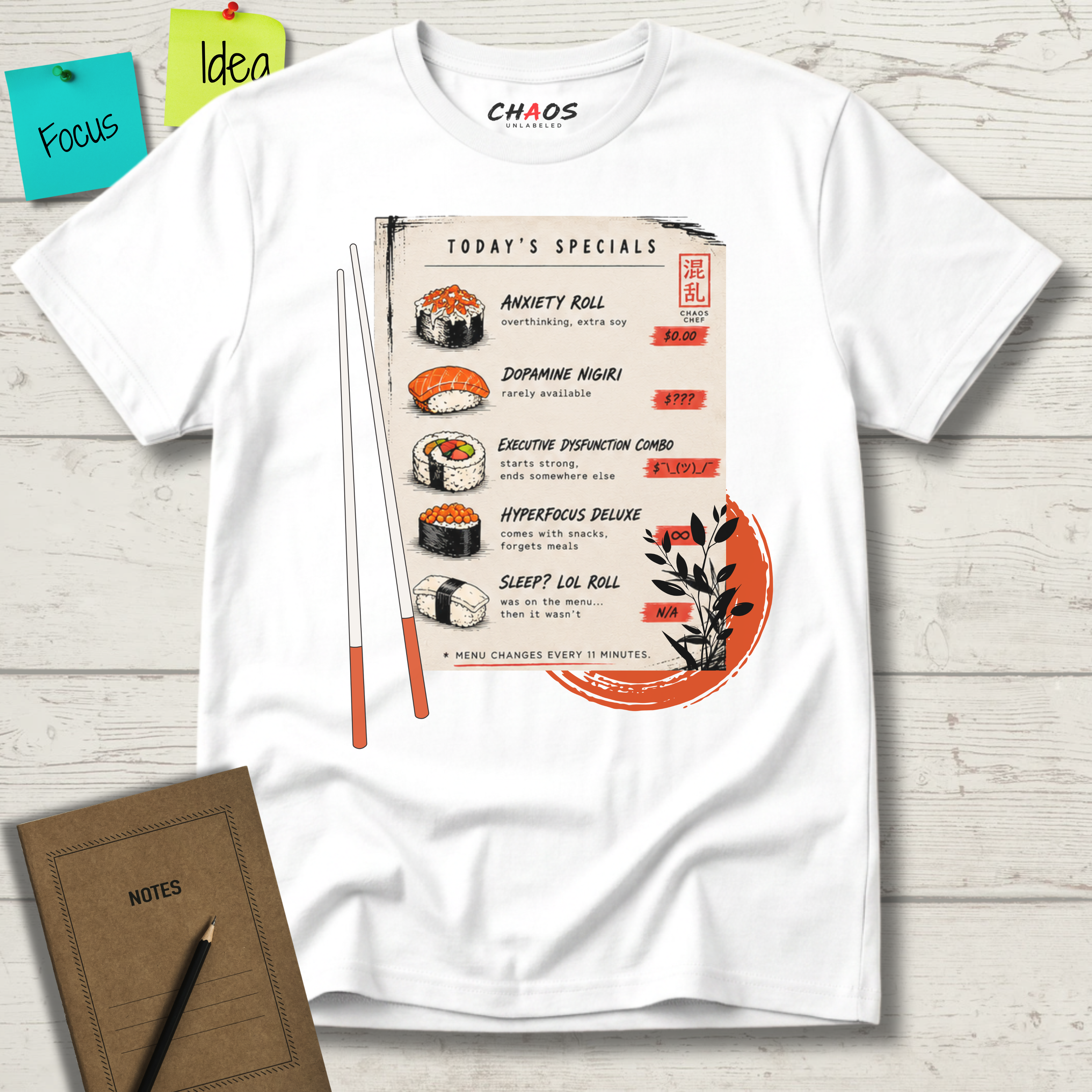 CHAOS SUSHI CHEF T-SHIRT