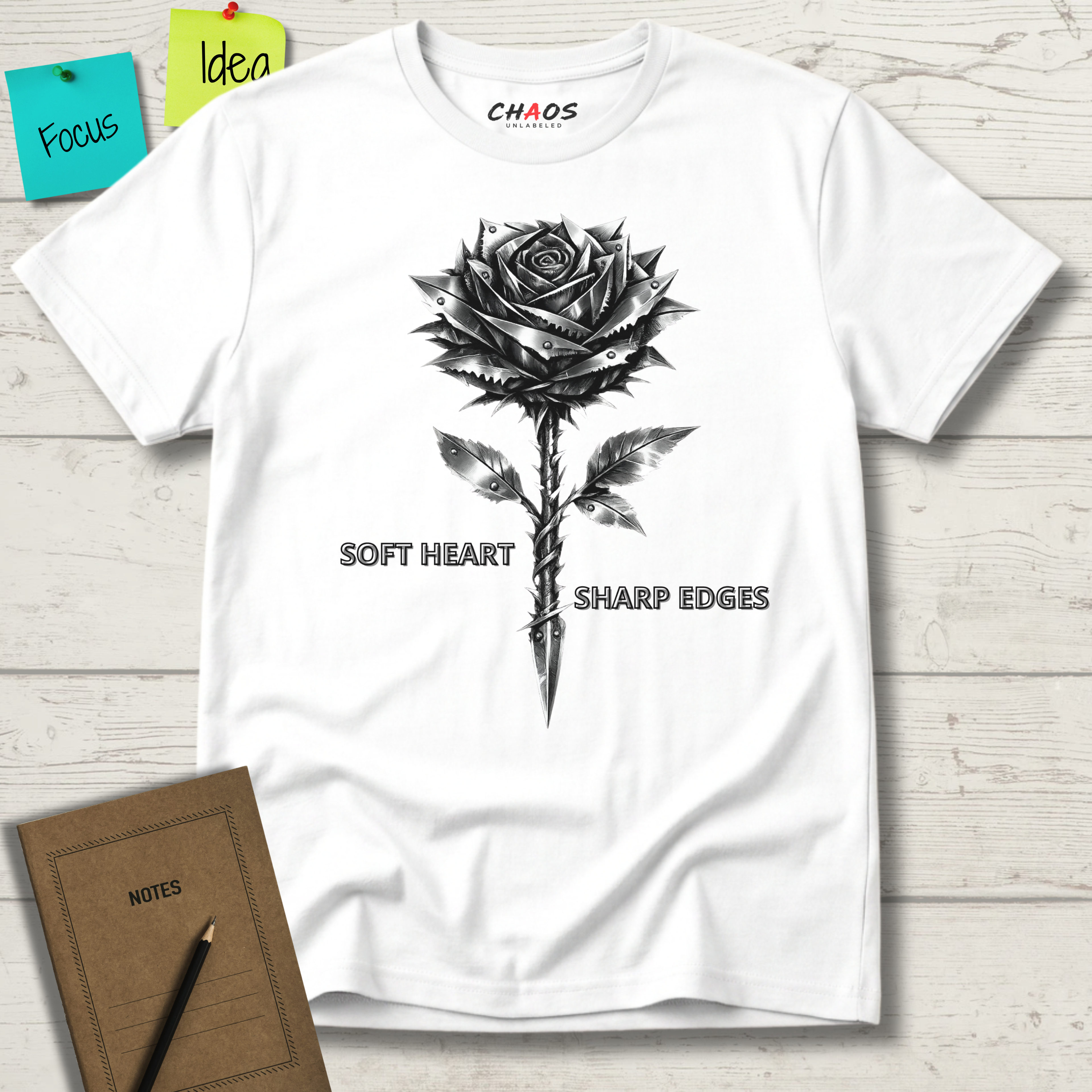 SOFT HEART SHARP EDGES T-SHIRT
