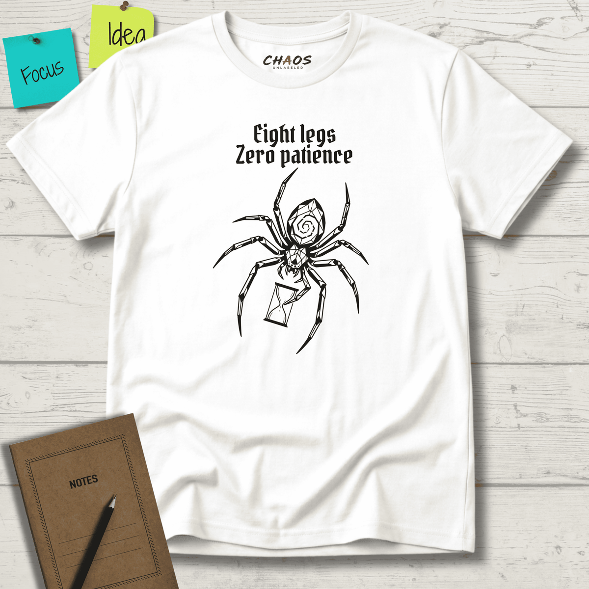 EIGHT LEGS ZERO PATIENCE T-SHIRT