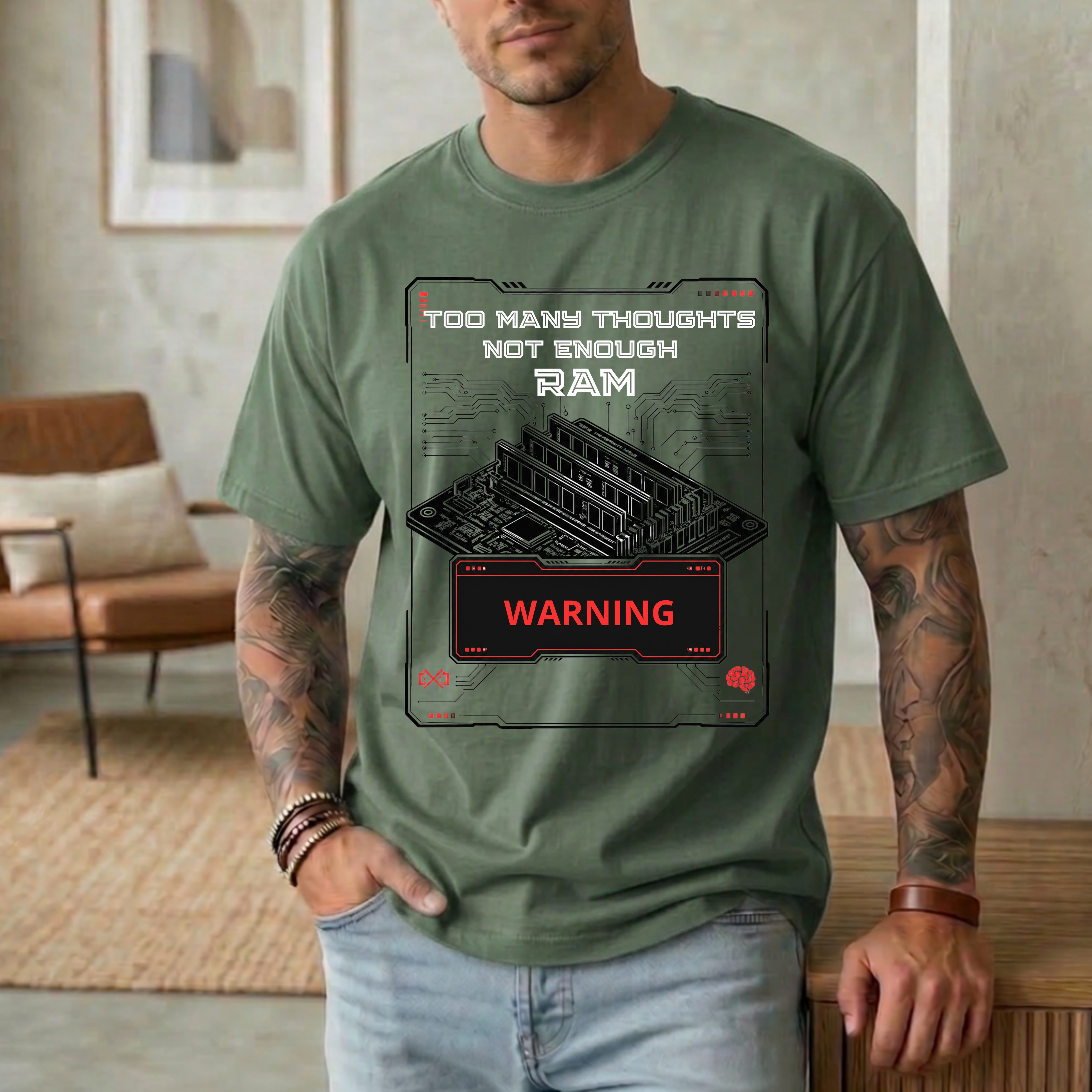 Too Many Thoughts Not Enough RAM T-Shirt