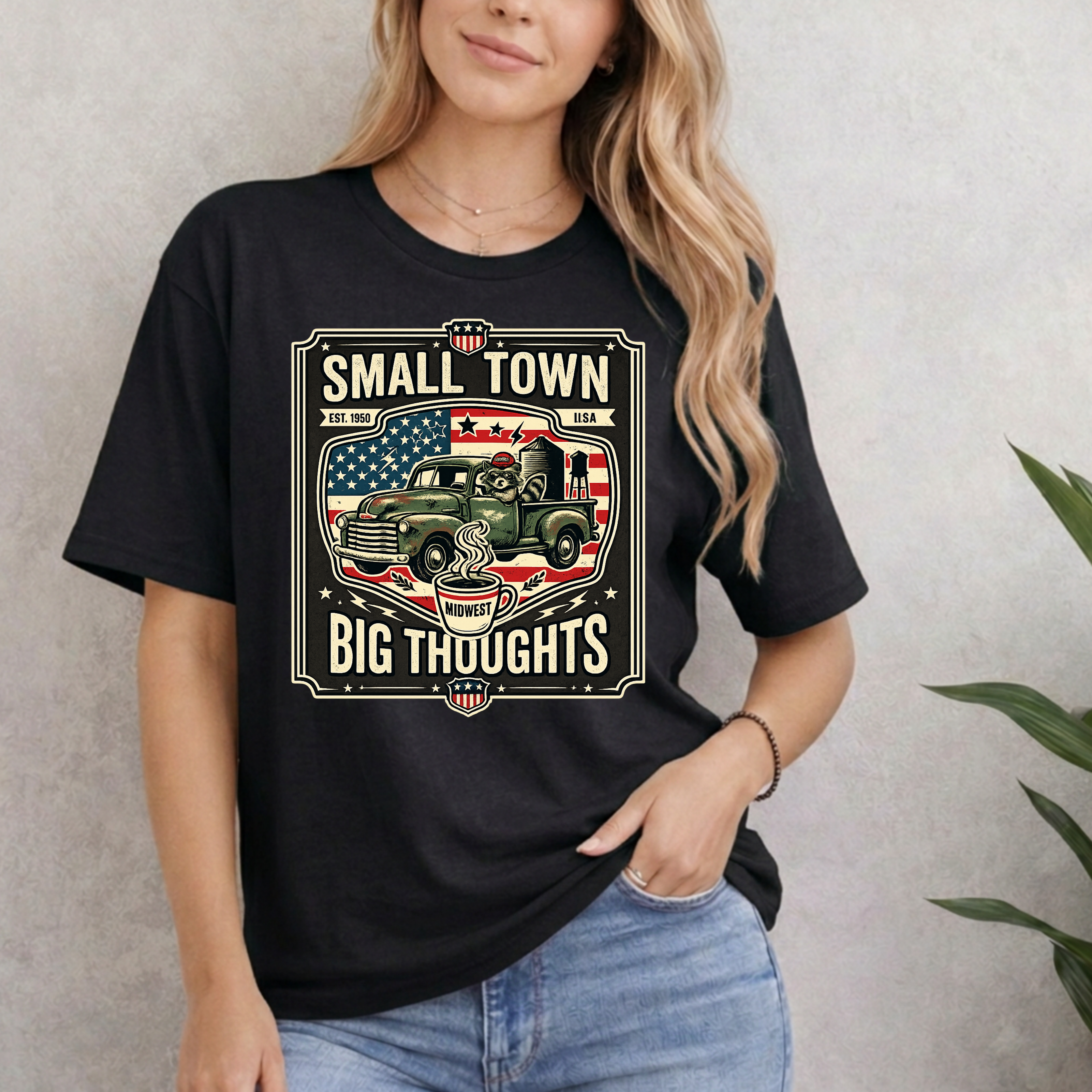 Small Town Big Thoughts T-Shirt
