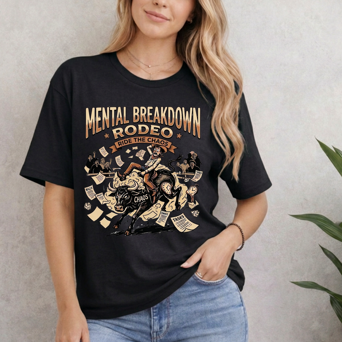 Mental Breakdown Rodeo. Ride the Chaos T-Shirt