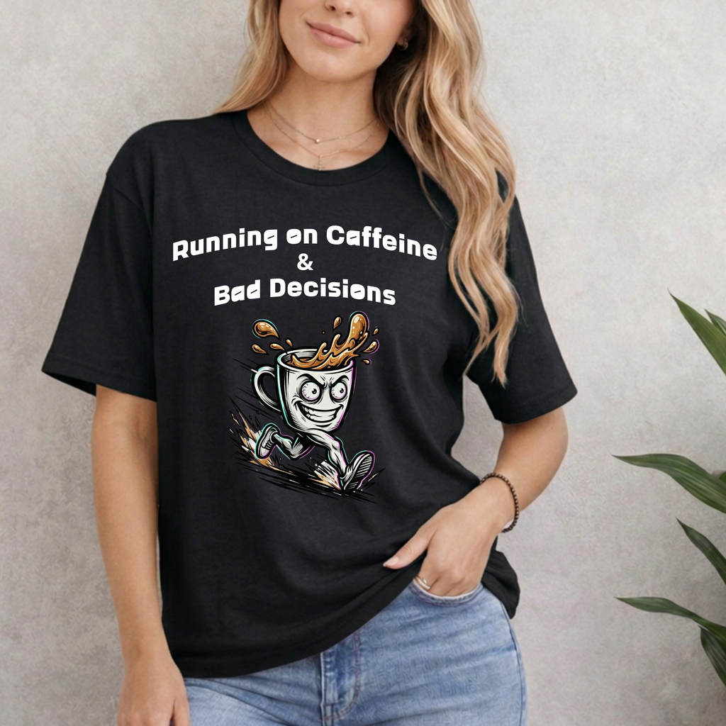 Running On Caffeine And Bad Decisions T-Shirt
